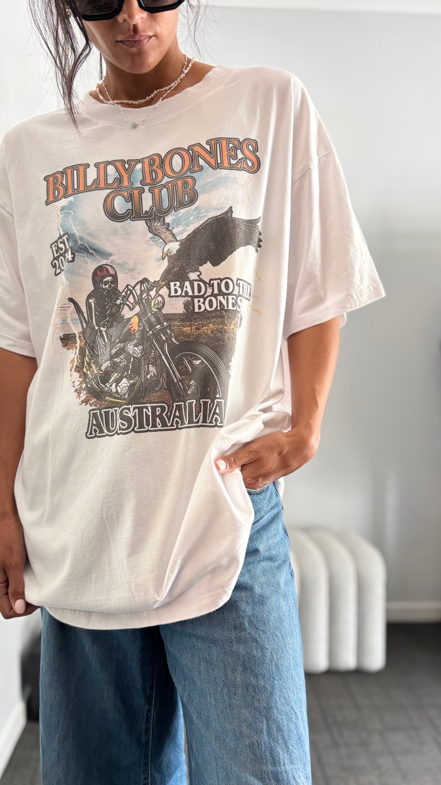 PRE-LOVED // BILLY BONES CLUB Bad to the Bones Tee