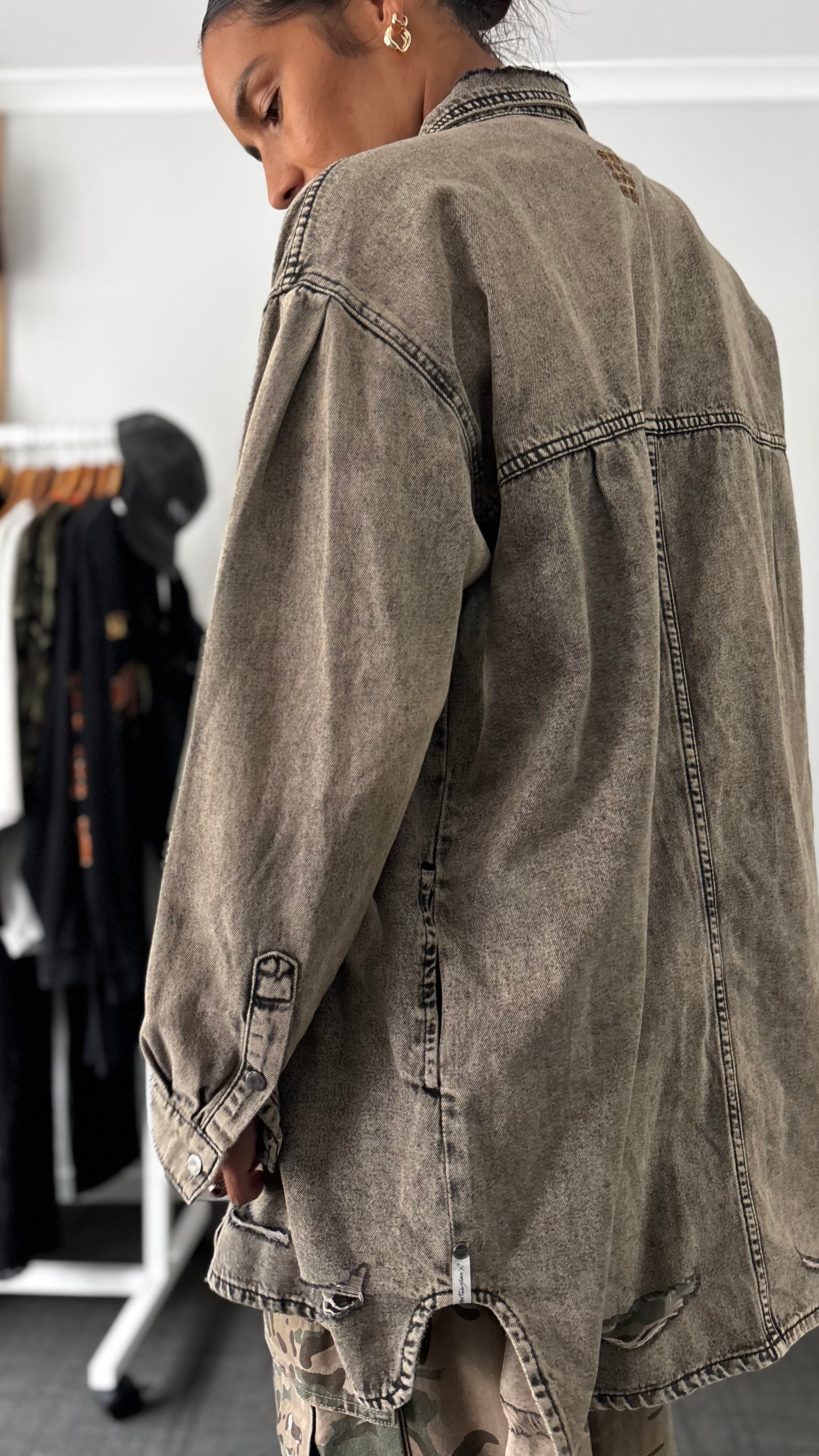 PRE-LOVED // ONE TEASPOON Denim Shirt Dress/Shirt RUST