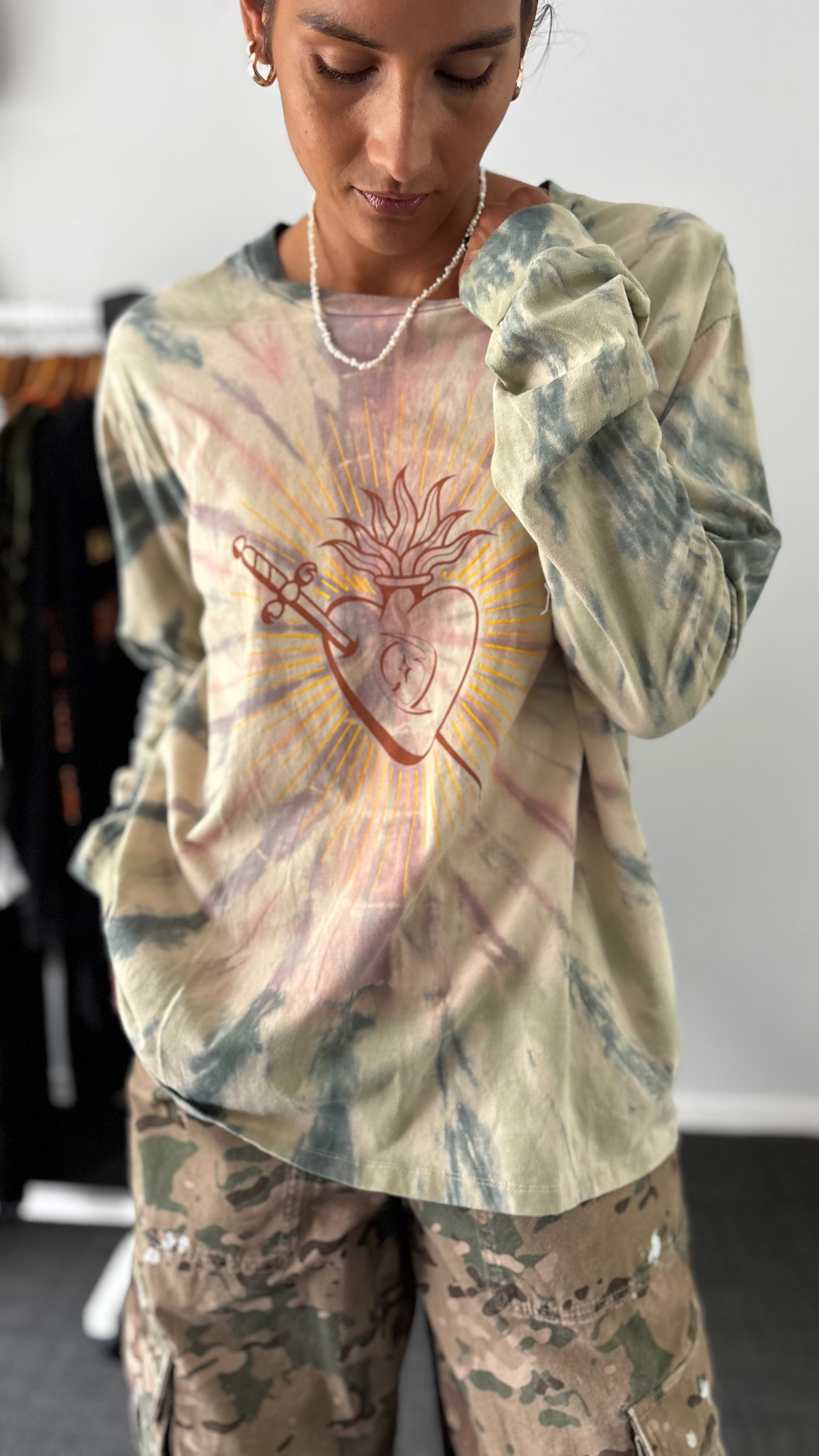 PRE-LOVED // ONE TEASPOON Heart o Steel LS Top