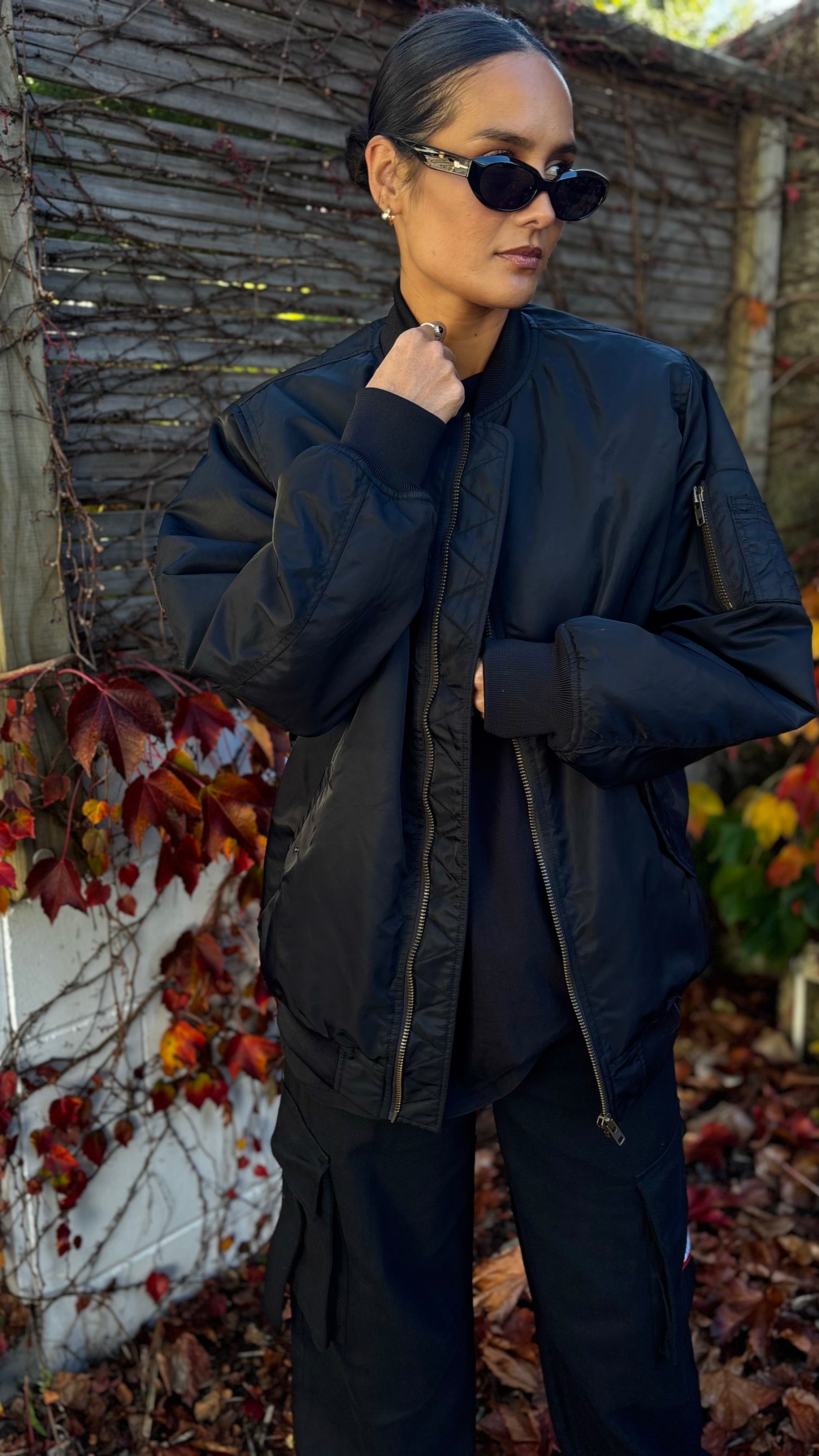 PRE-LOVED // THRILLS Bomber Jacket BLACK