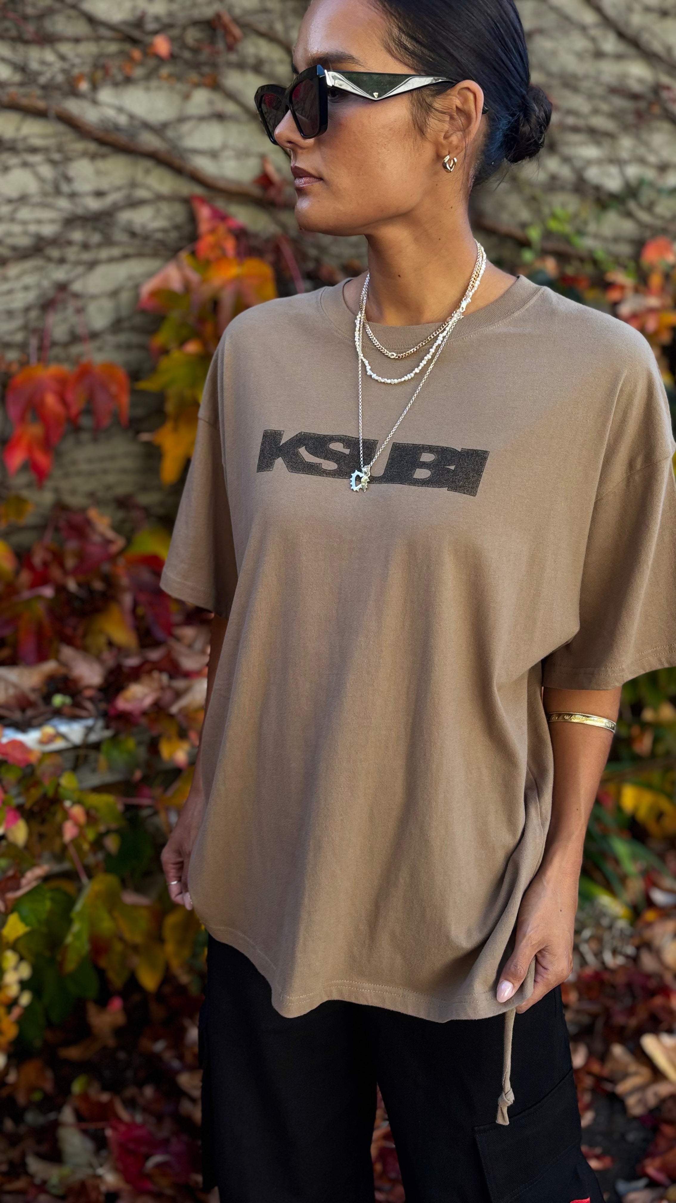 PRE-LOVED // KSUBI Logo Tee SAND *NEW*