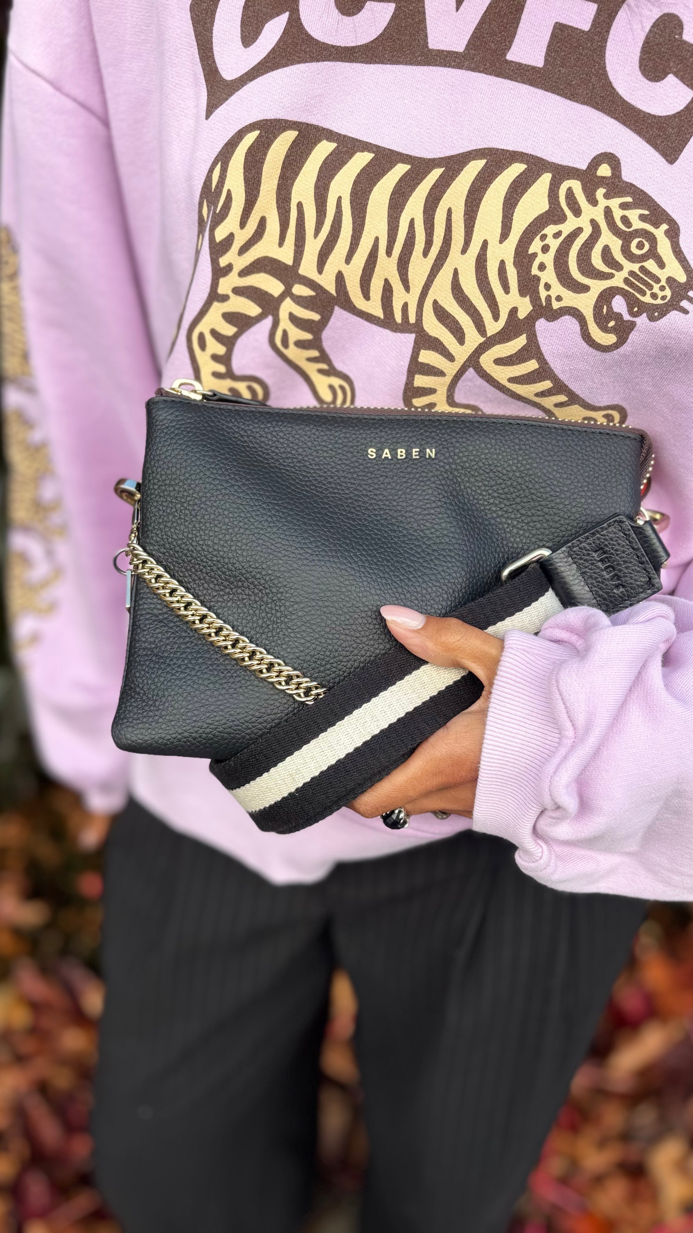 PRE-LOVED // Saben Feature Strap Black + White
