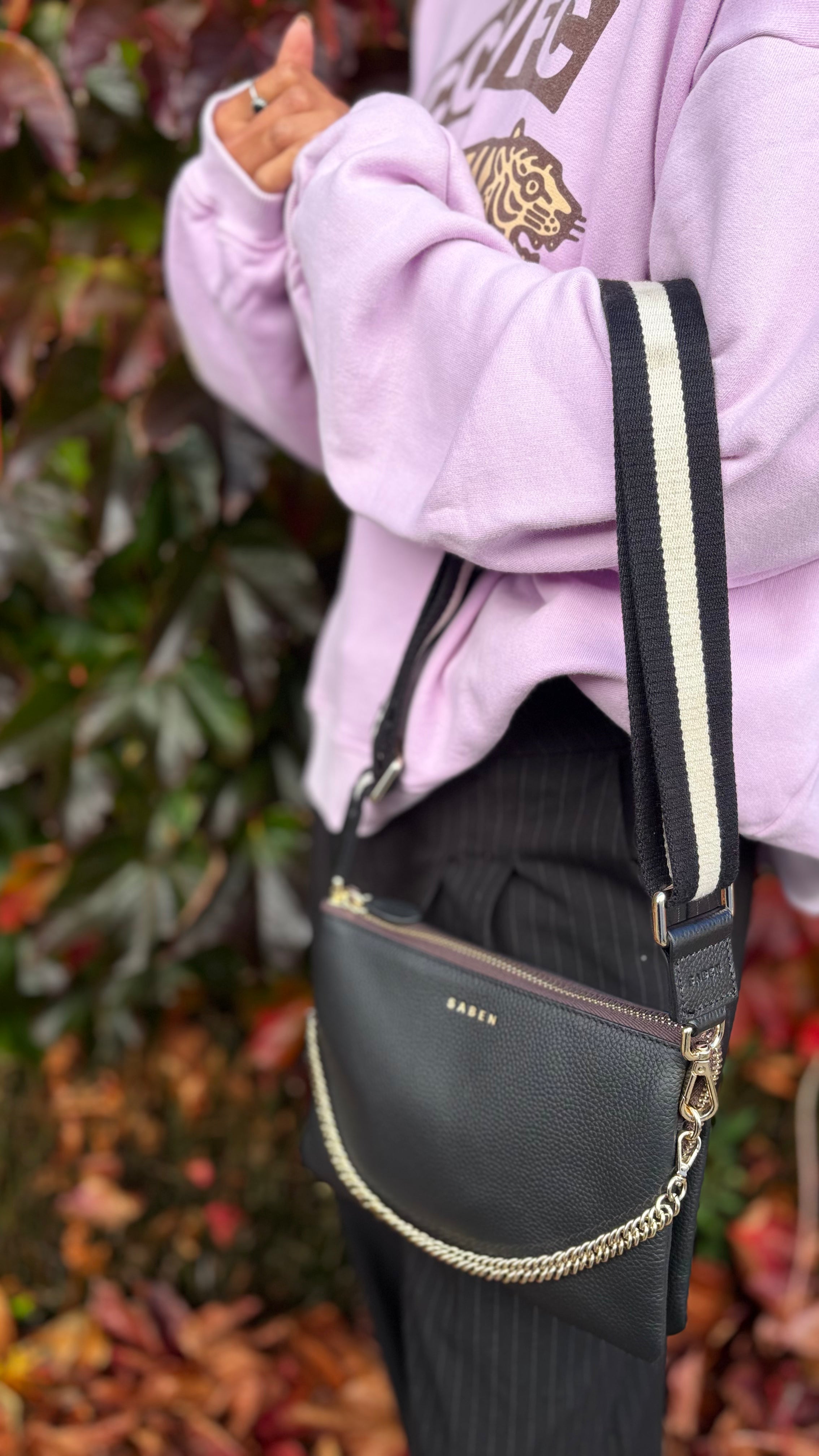 PRE-LOVED // Saben Feature Strap Black + White