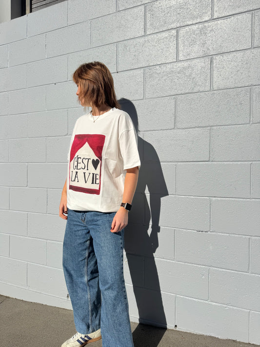 MAKU // C'EST LA VIE Tee Oversized WHITE