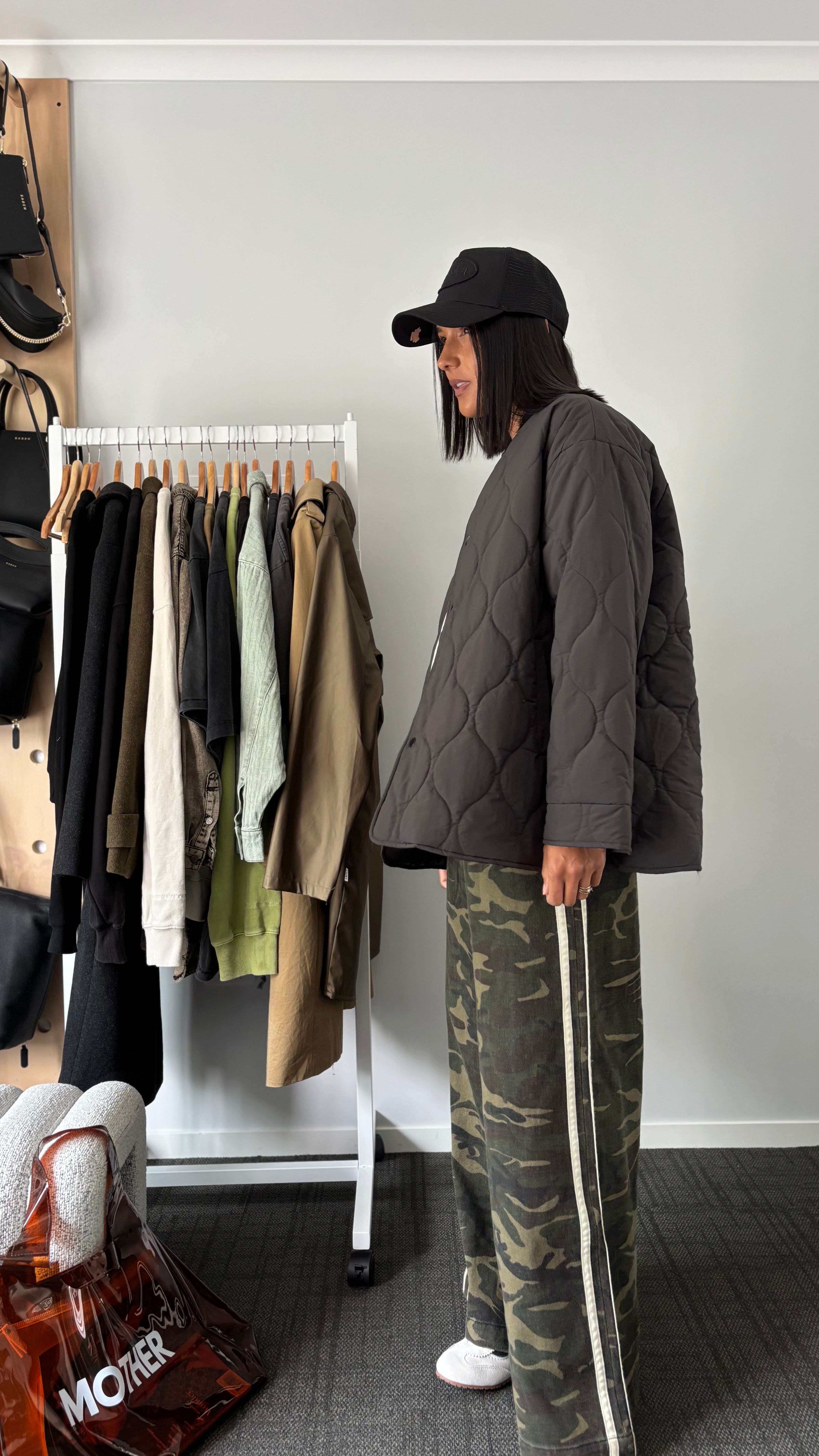 PRE-LOVED // COMMONERS Quilted Jacket CHARCOAL