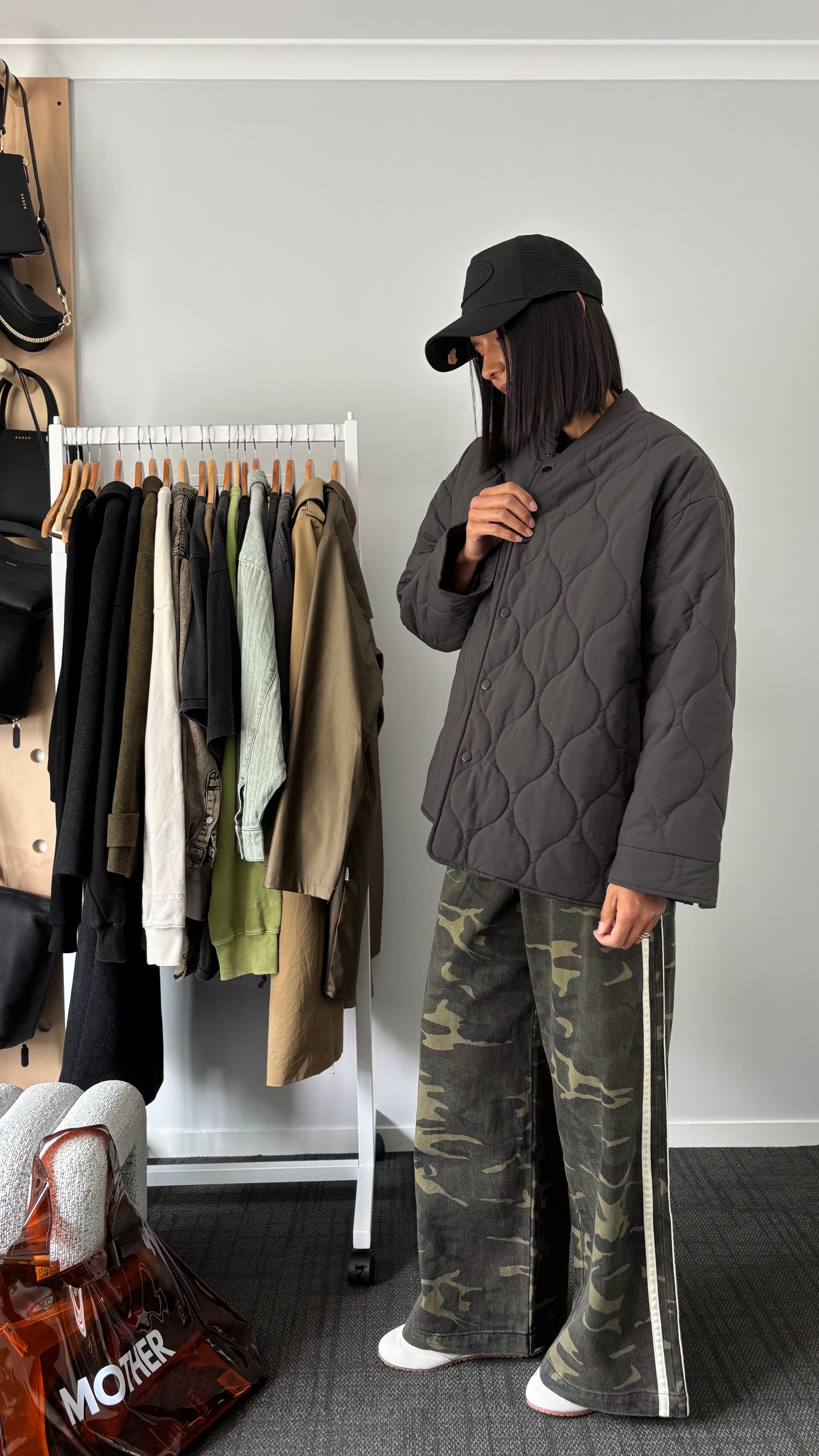 PRE-LOVED // COMMONERS Quilted Jacket CHARCOAL