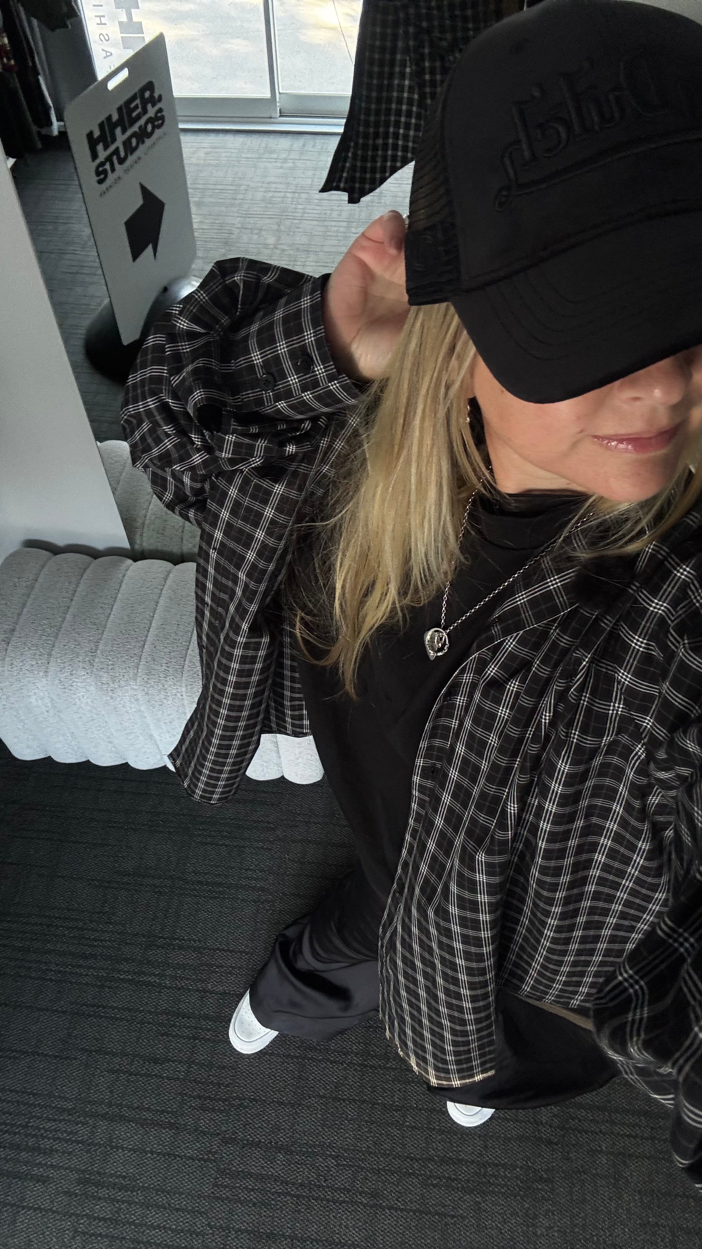 Louise Check Shirt BLACK CHECK