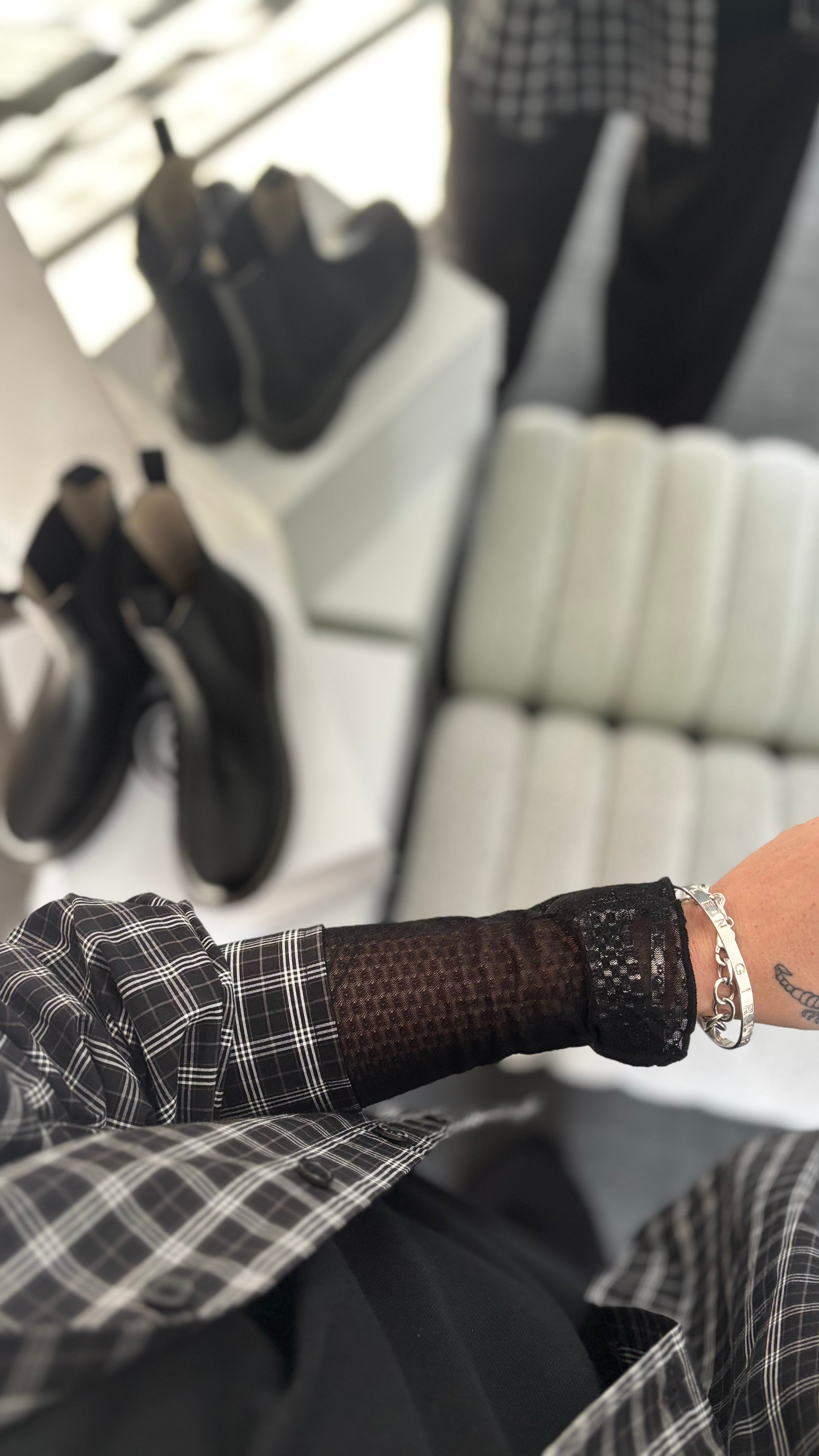 Louise Check Shirt BLACK CHECK