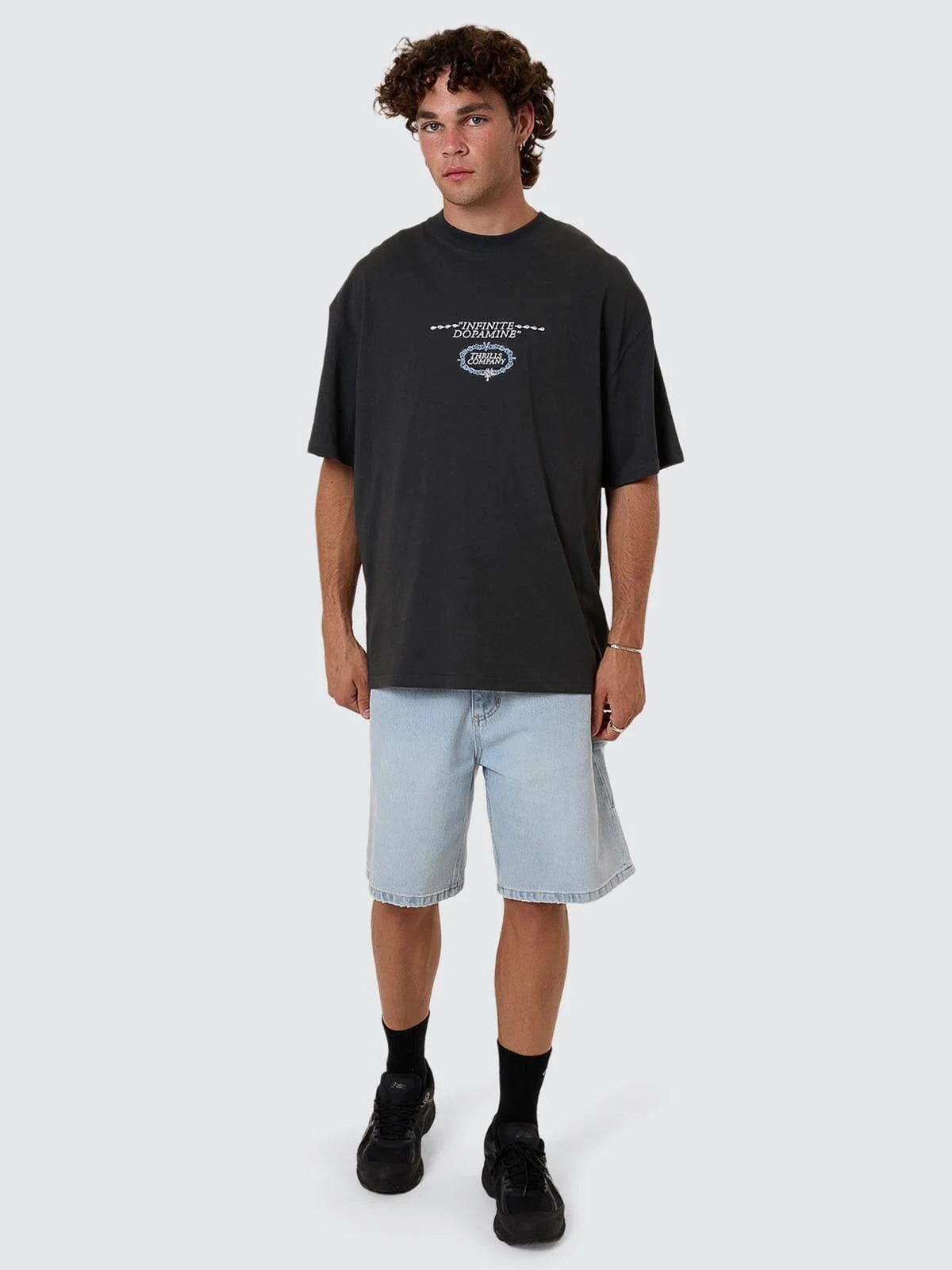 THRILLS // Infinite Dopamine Box Fit OS Tee PIRATE BLACK