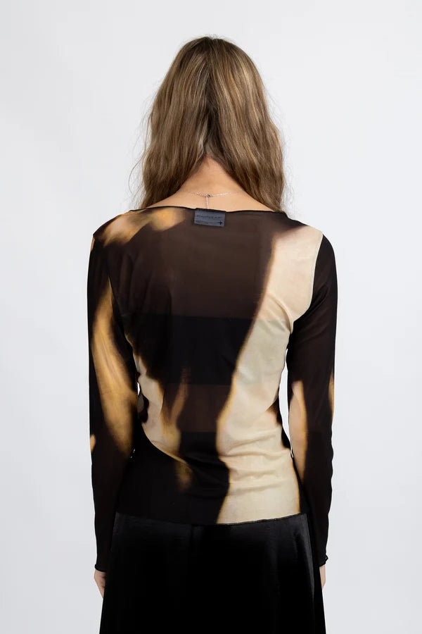 Iris Mesh Long Sleeve BLACK