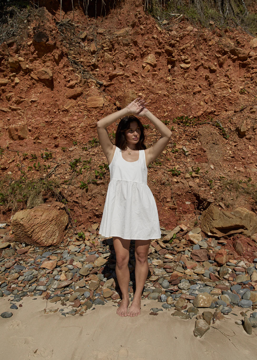 AFENDS // Jesse Mini Dress OFF WHITE