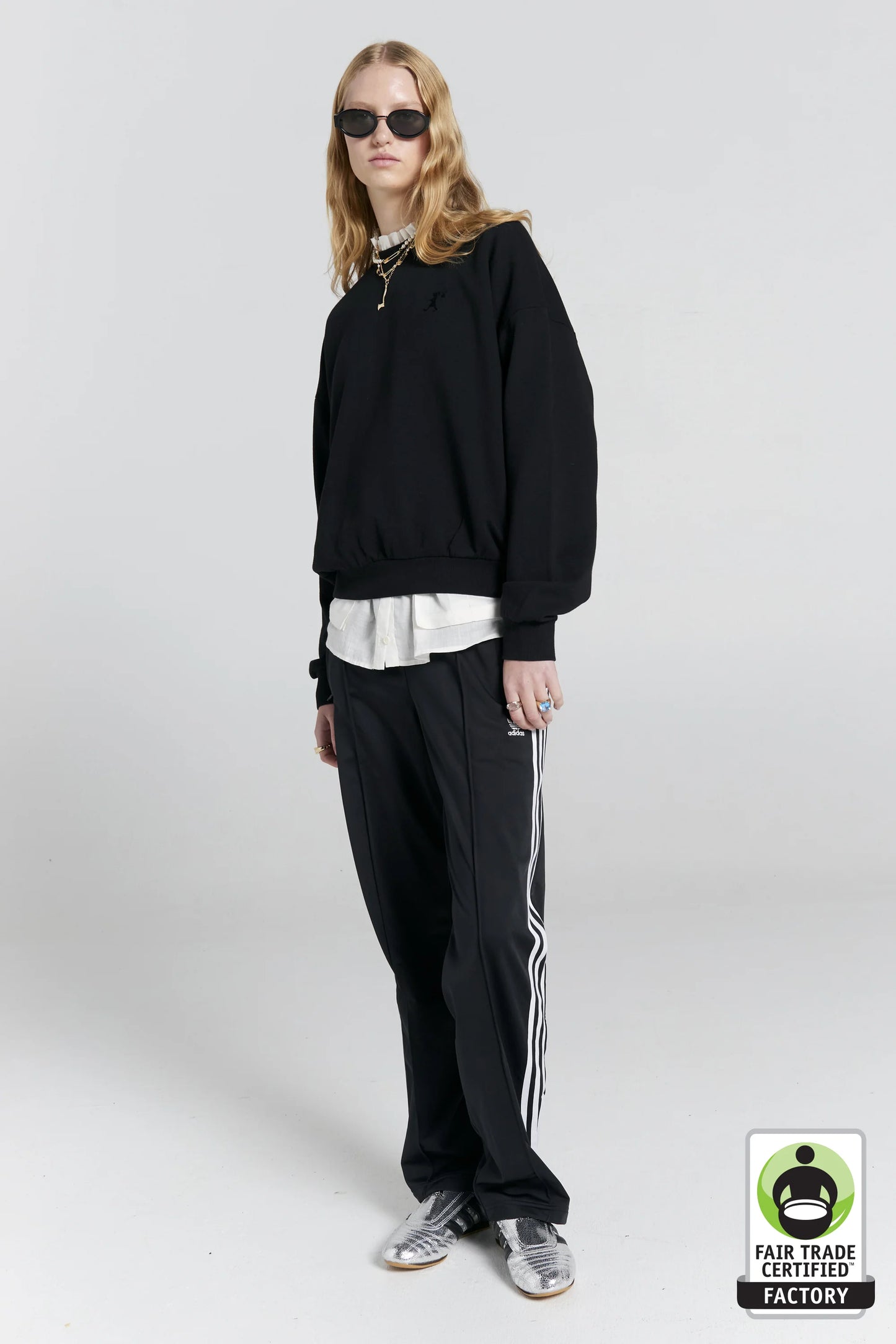 KAREN WALKER // Runaway Girl Crewneck BLACK