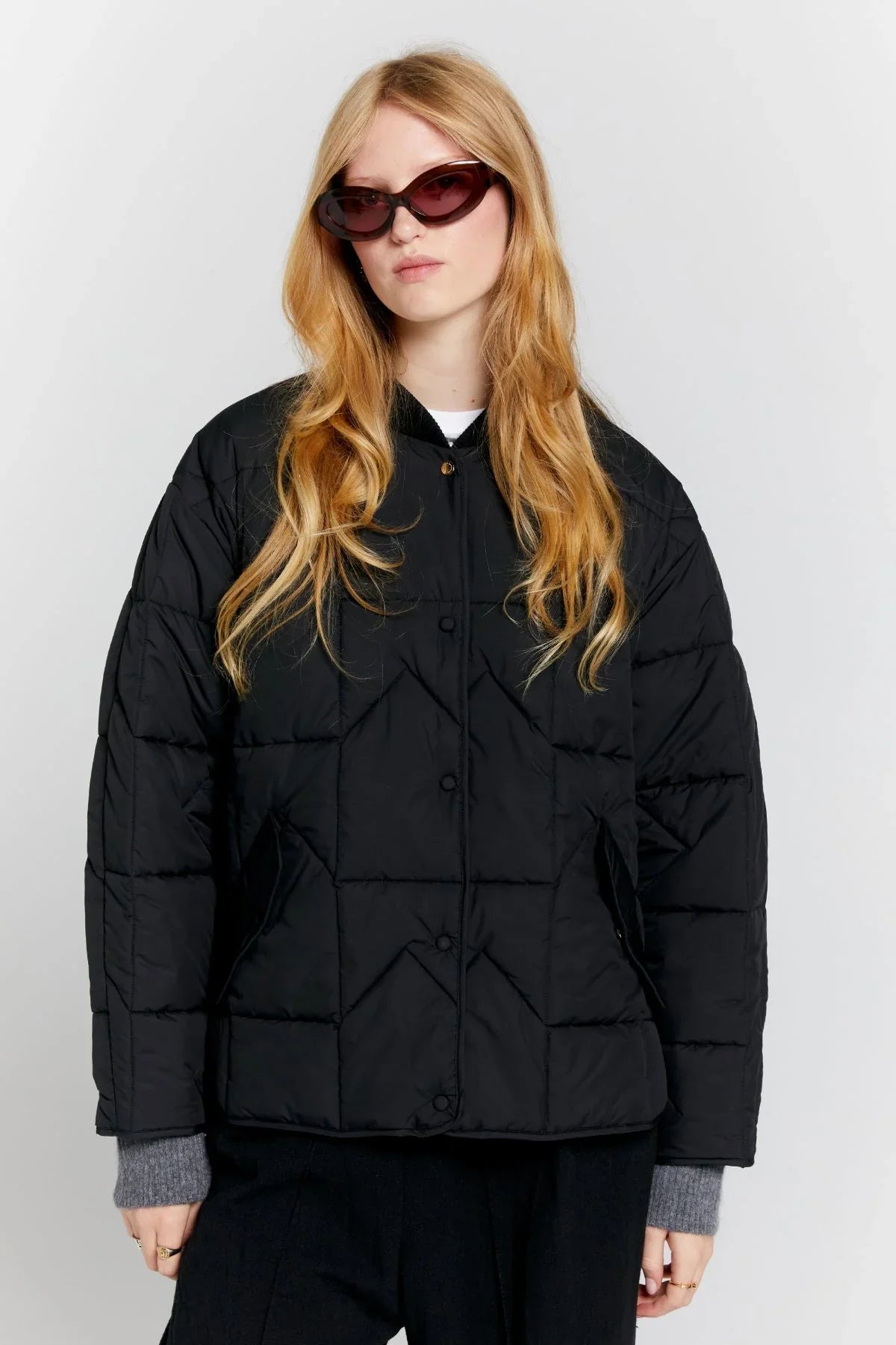 KAREN WALKER // Quilted Monogram Jacket BLACK