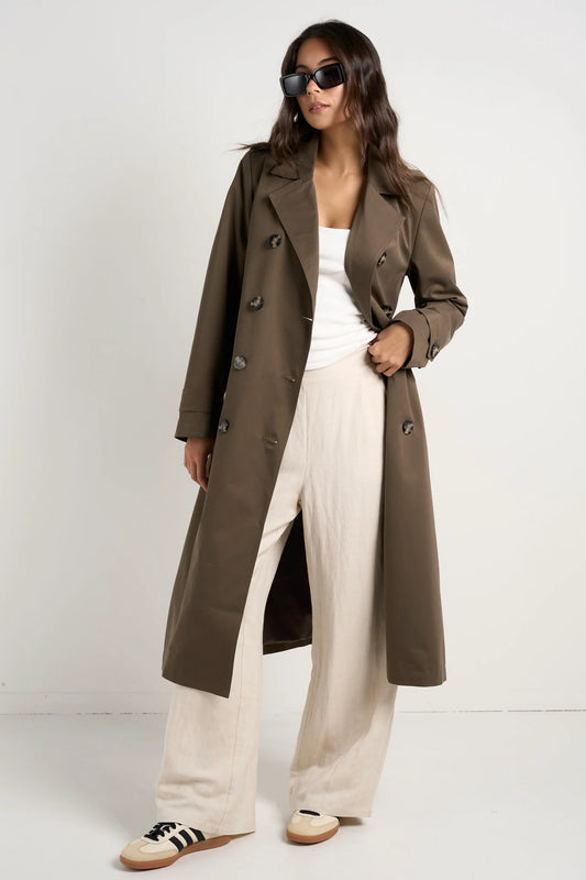 STORIES BE TOLD // Kensington Khaki Trench Coat KHAKI