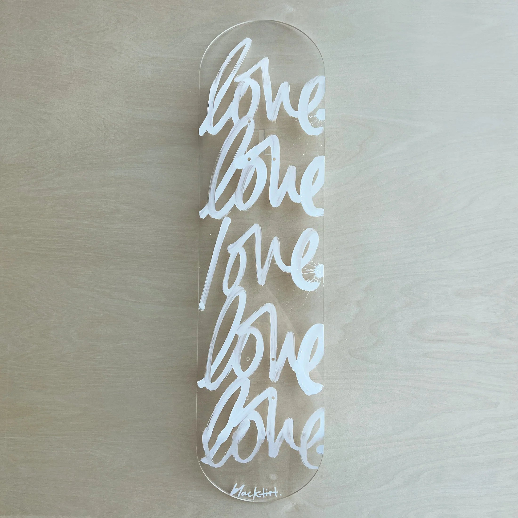 BLACKLIST // Love Acrylic Skateboard WHITE