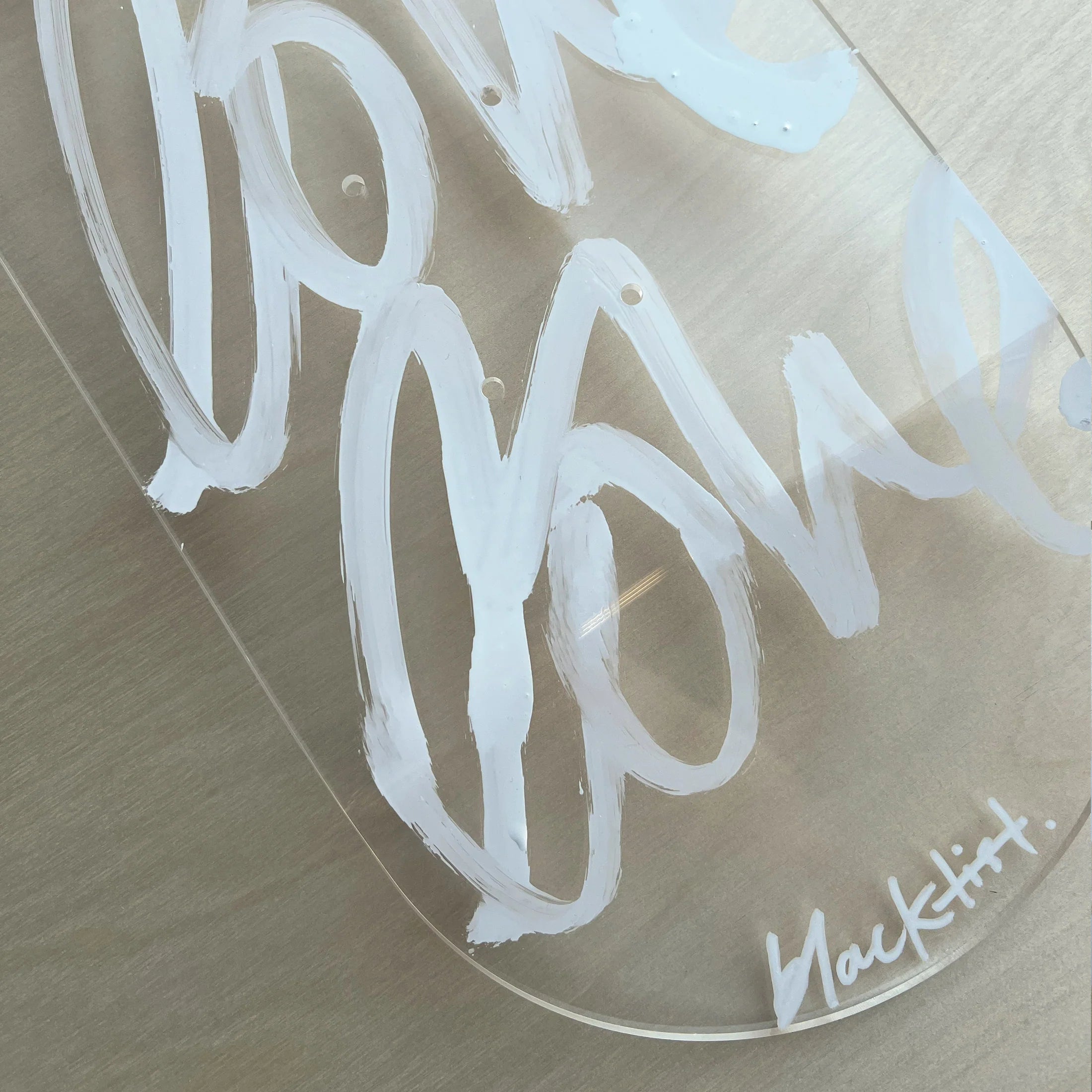 BLACKLIST // Love Acrylic Skateboard WHITE