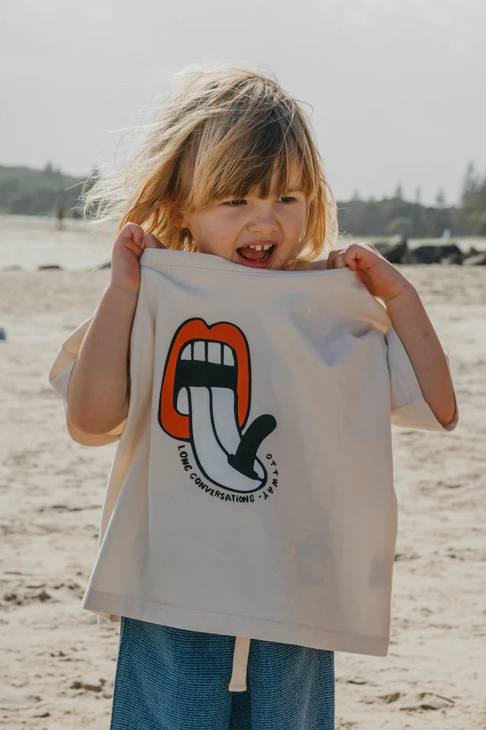 Lazy Waves Kids Tee OFF WHITE