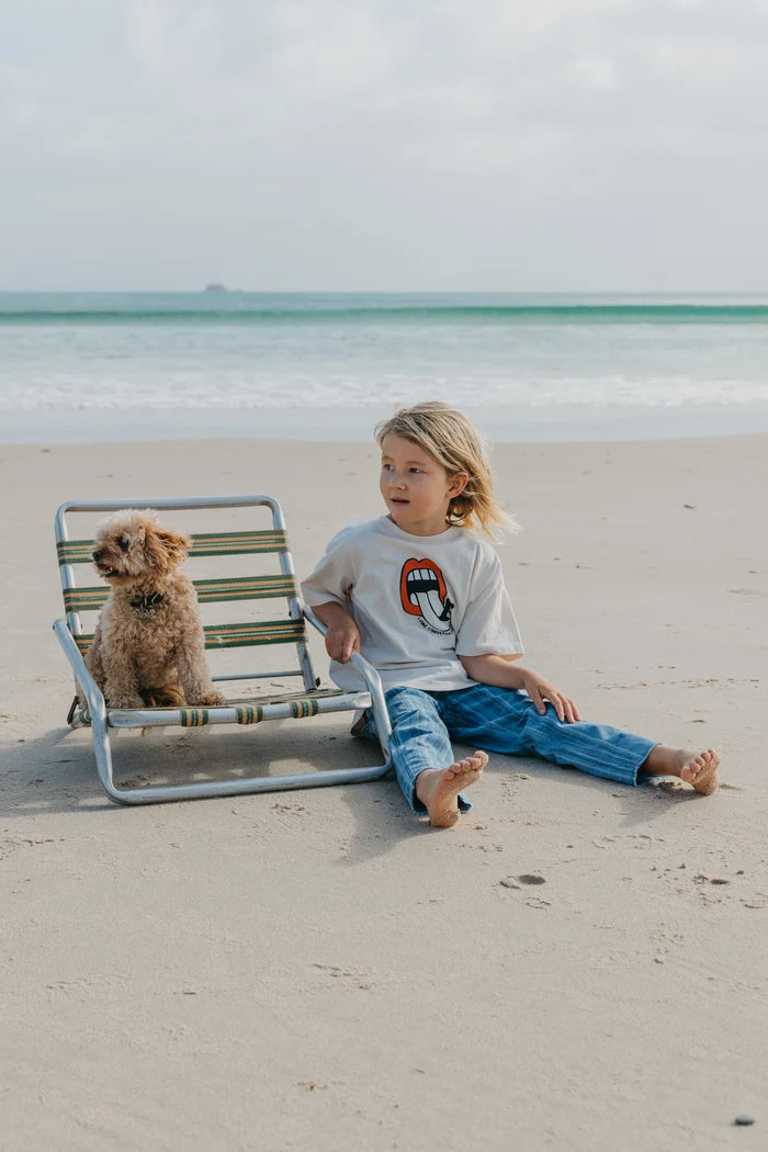 Lazy Waves Kids Tee OFF WHITE