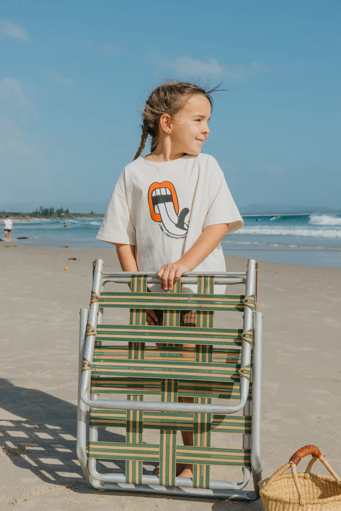 Lazy Waves Kids Tee OFF WHITE