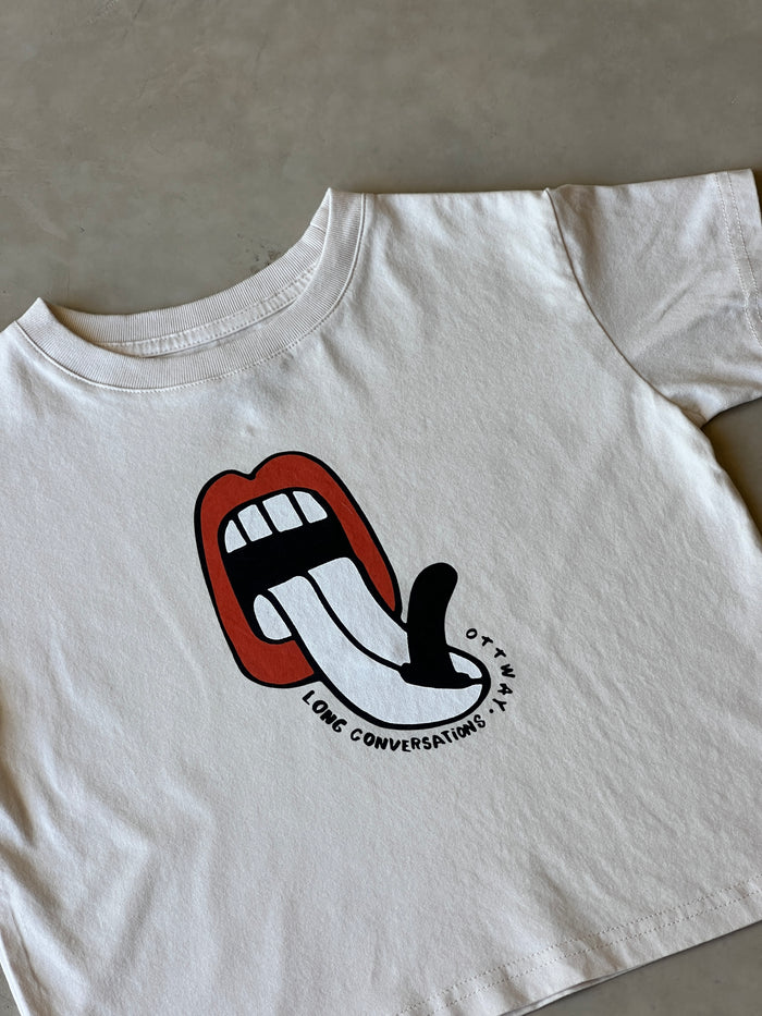 Lazy Waves Kids Tee OFF WHITE