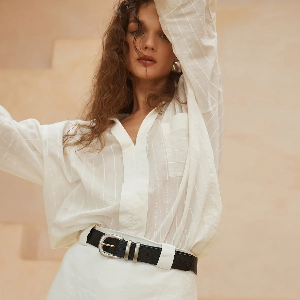 STATUS ANXIETY // Let It Be Belt BLACK/SILVER