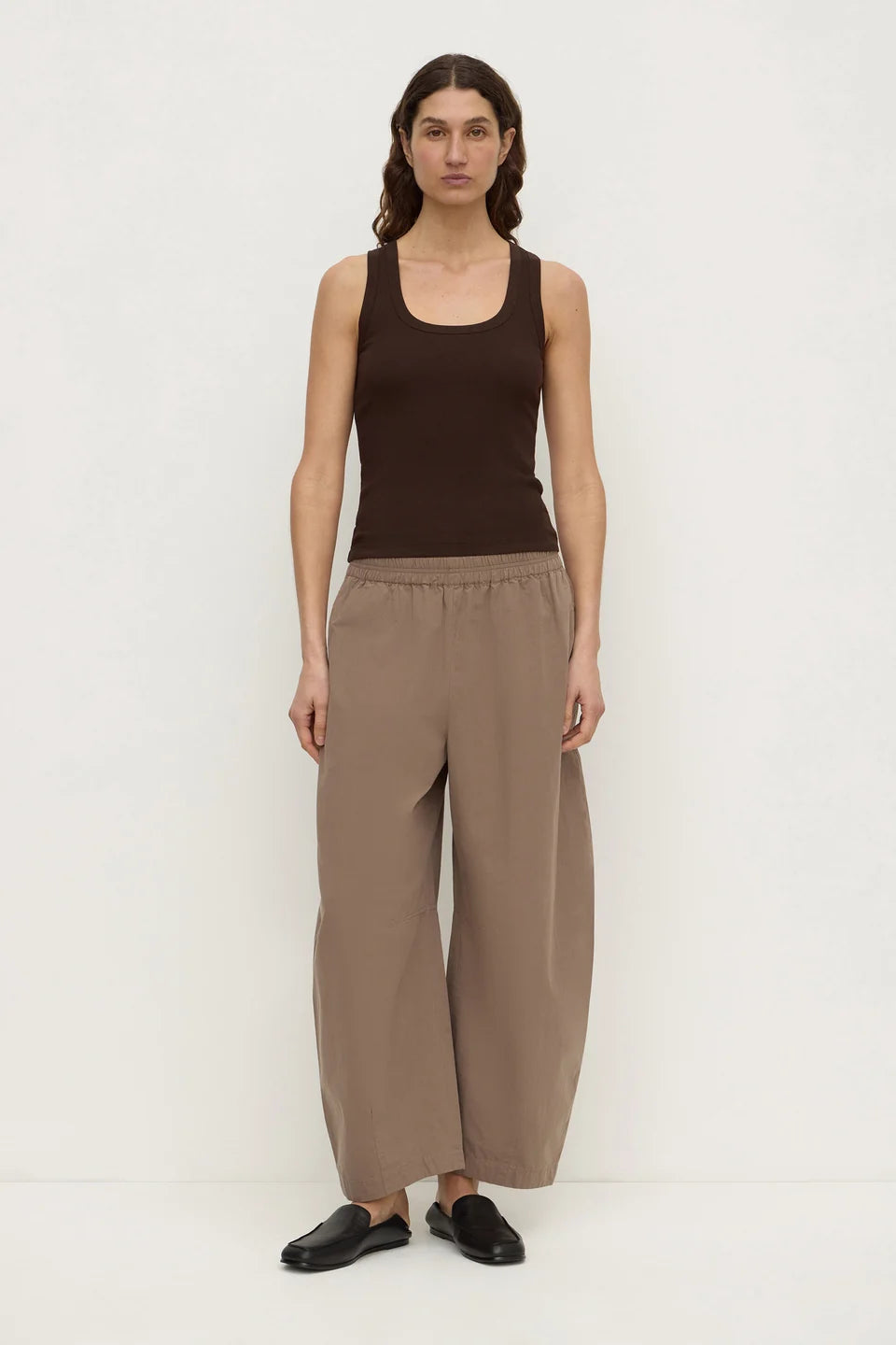 Elaine Washed Cotton Pant DARK SAND