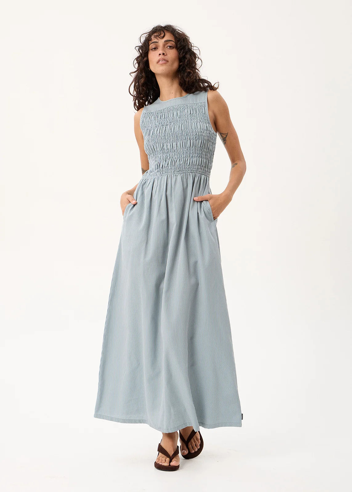 Loren Maxi Dress TEAL STRIPE