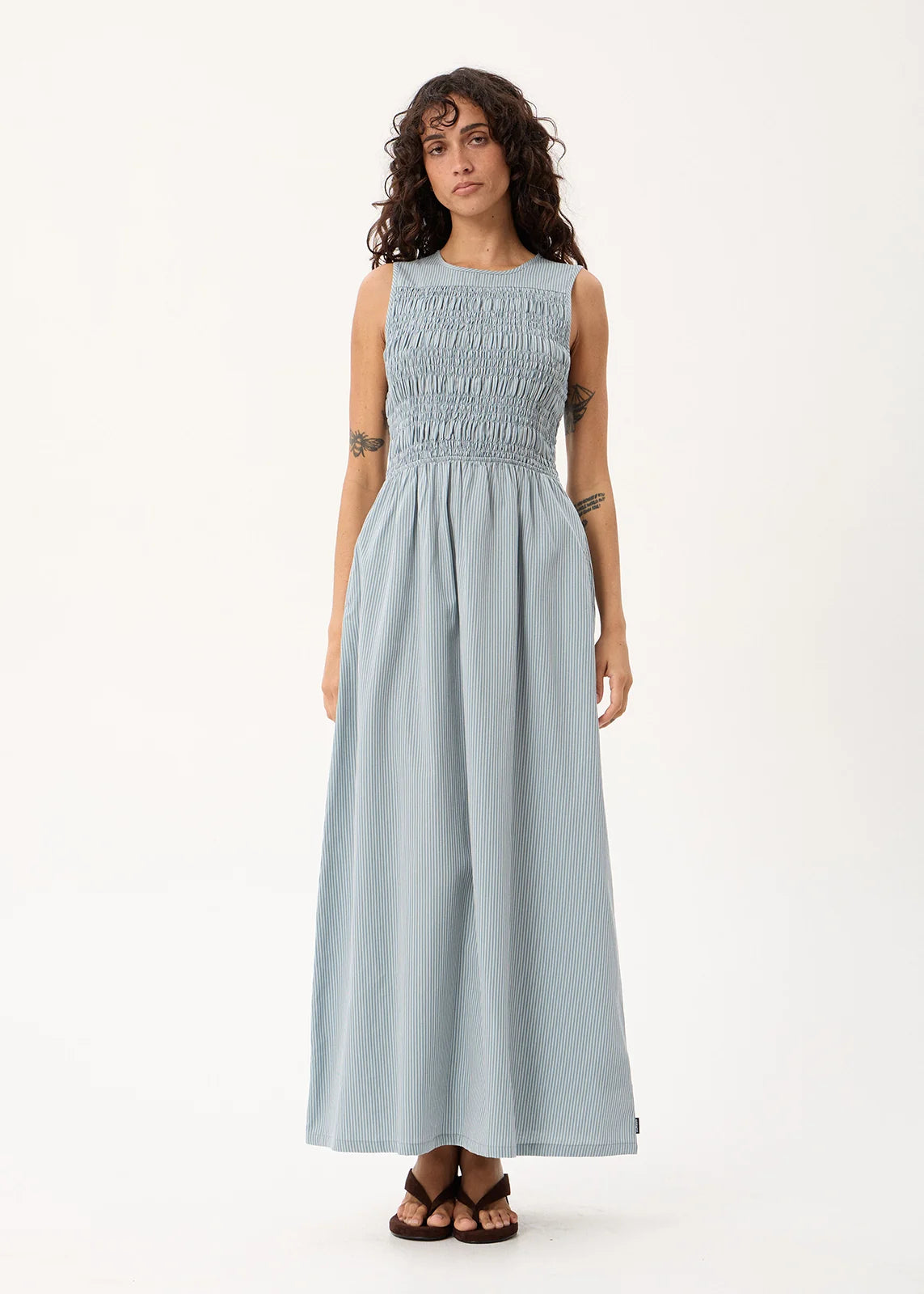 Loren Maxi Dress TEAL STRIPE