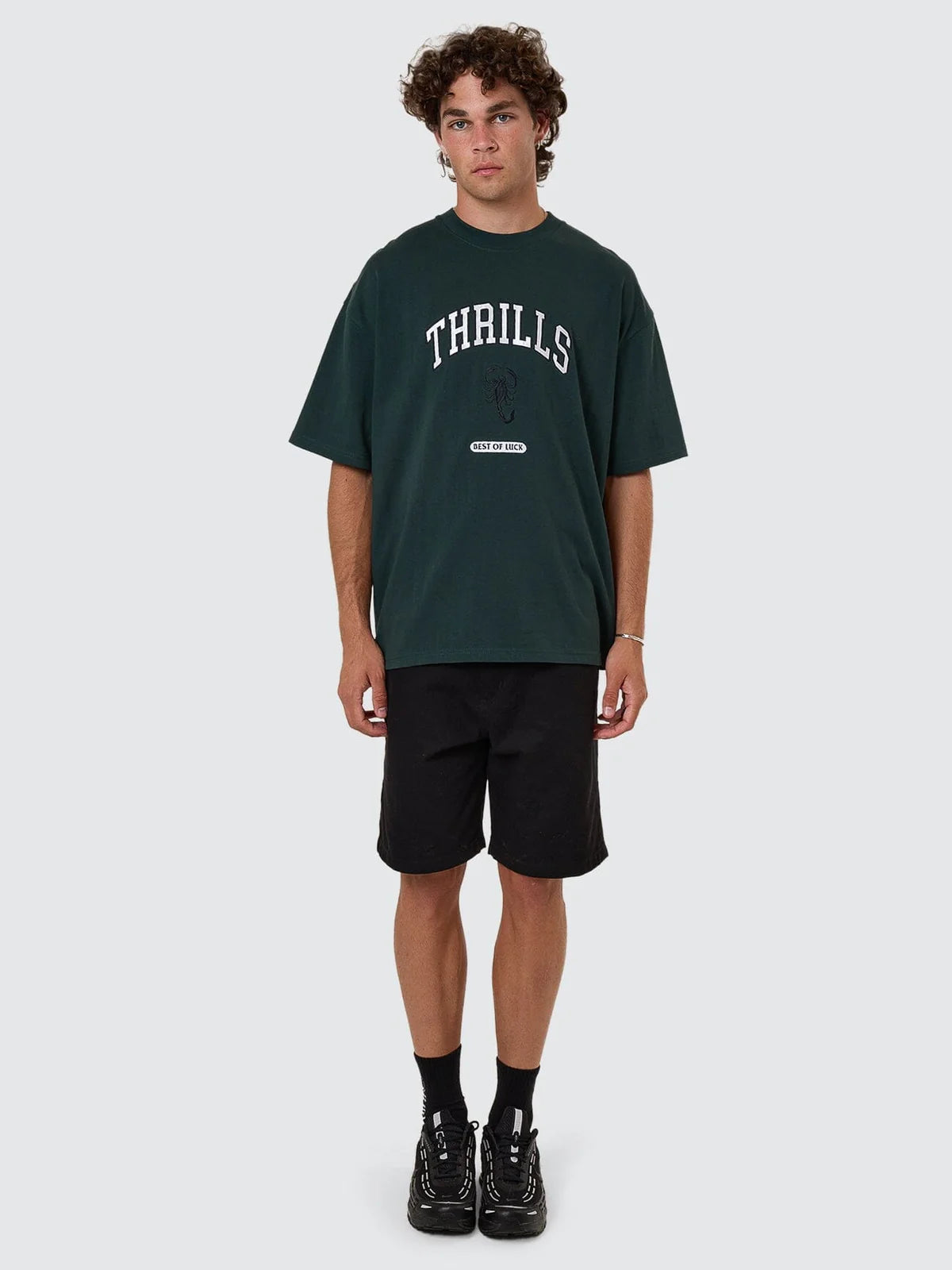 THRILLS // Los Stingers Box Fit OS Tee VISTA GREEN