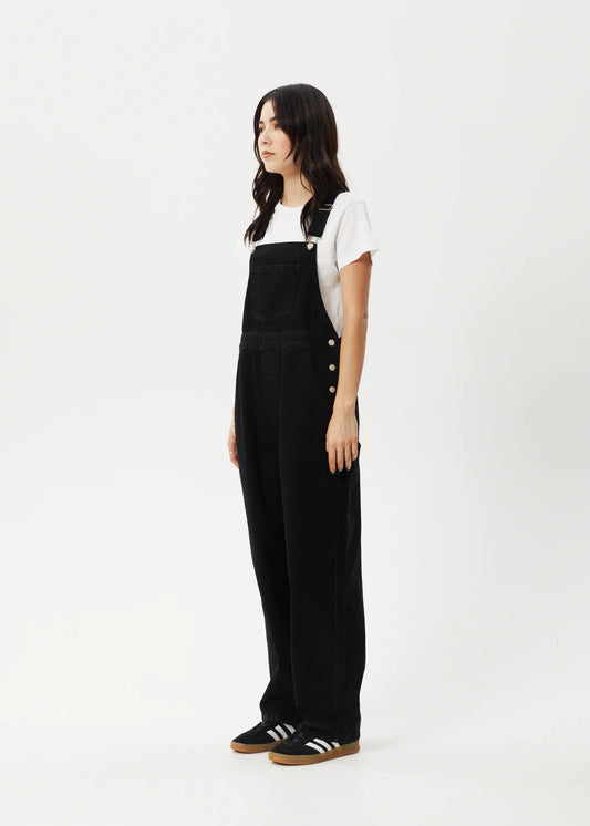 AFENDS // Louis Denim Overalls WASHED BLACK