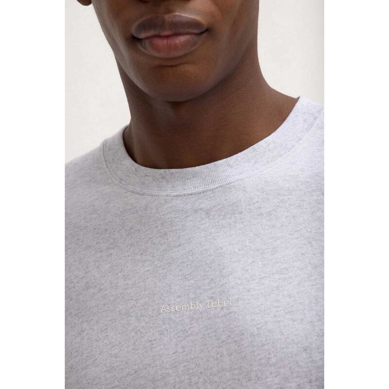 ASSEMBLY LABEL // Mens Atelier Logo Tee HEATHER GREY MARLE