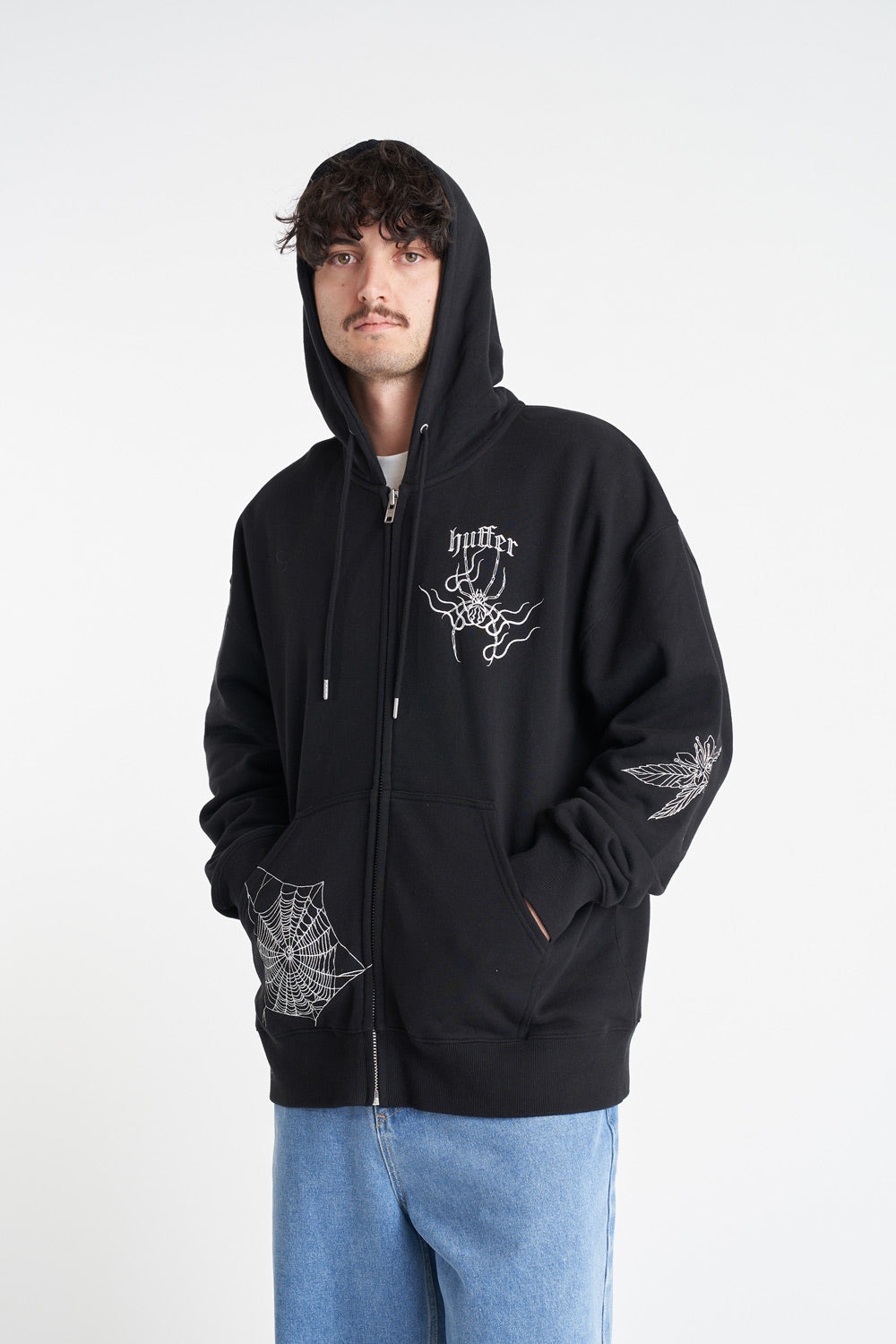 HUFFER // Block Zip Hood SACRAMENT BLACK