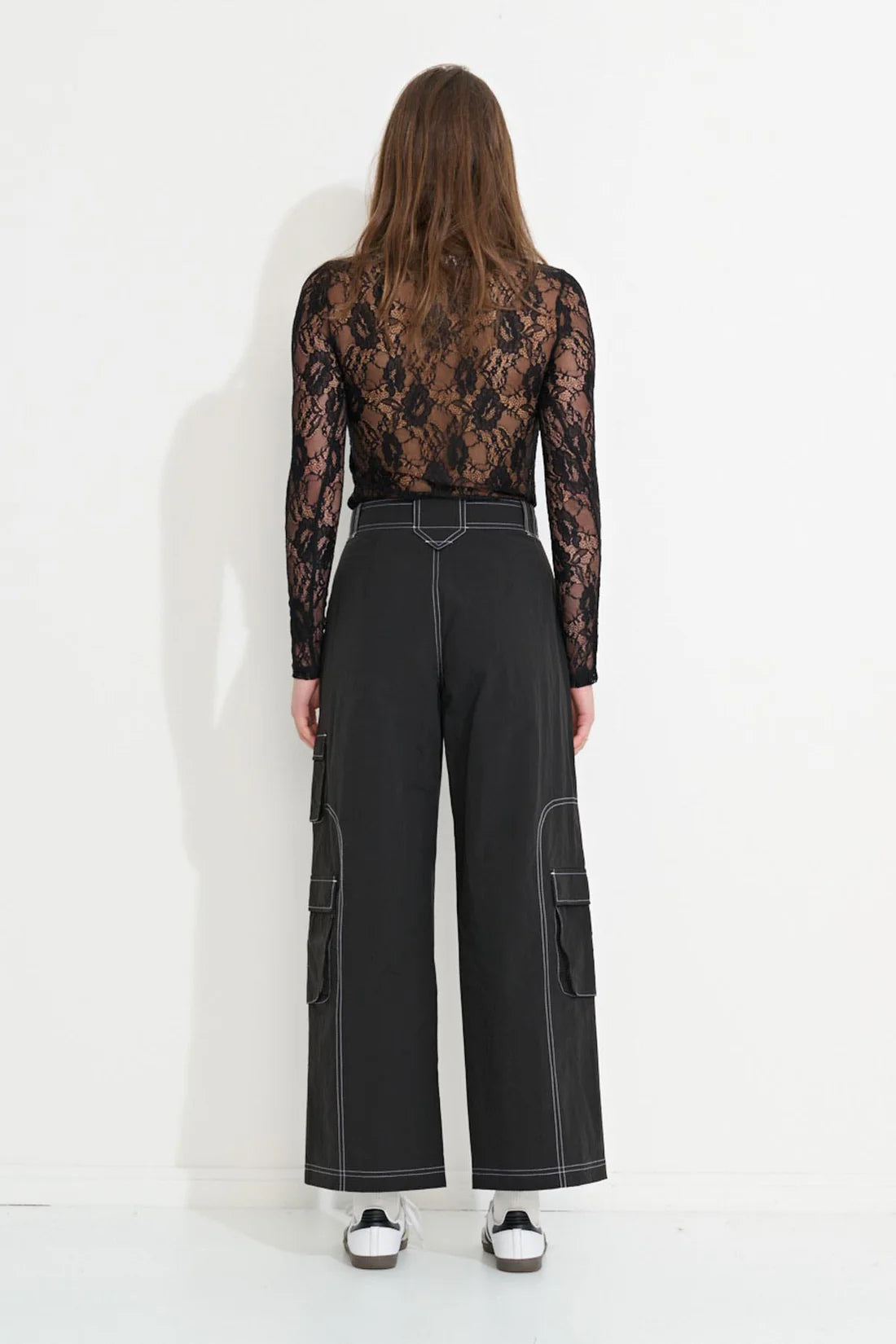 MISFIT // Sacred Lace LS Top BLACK