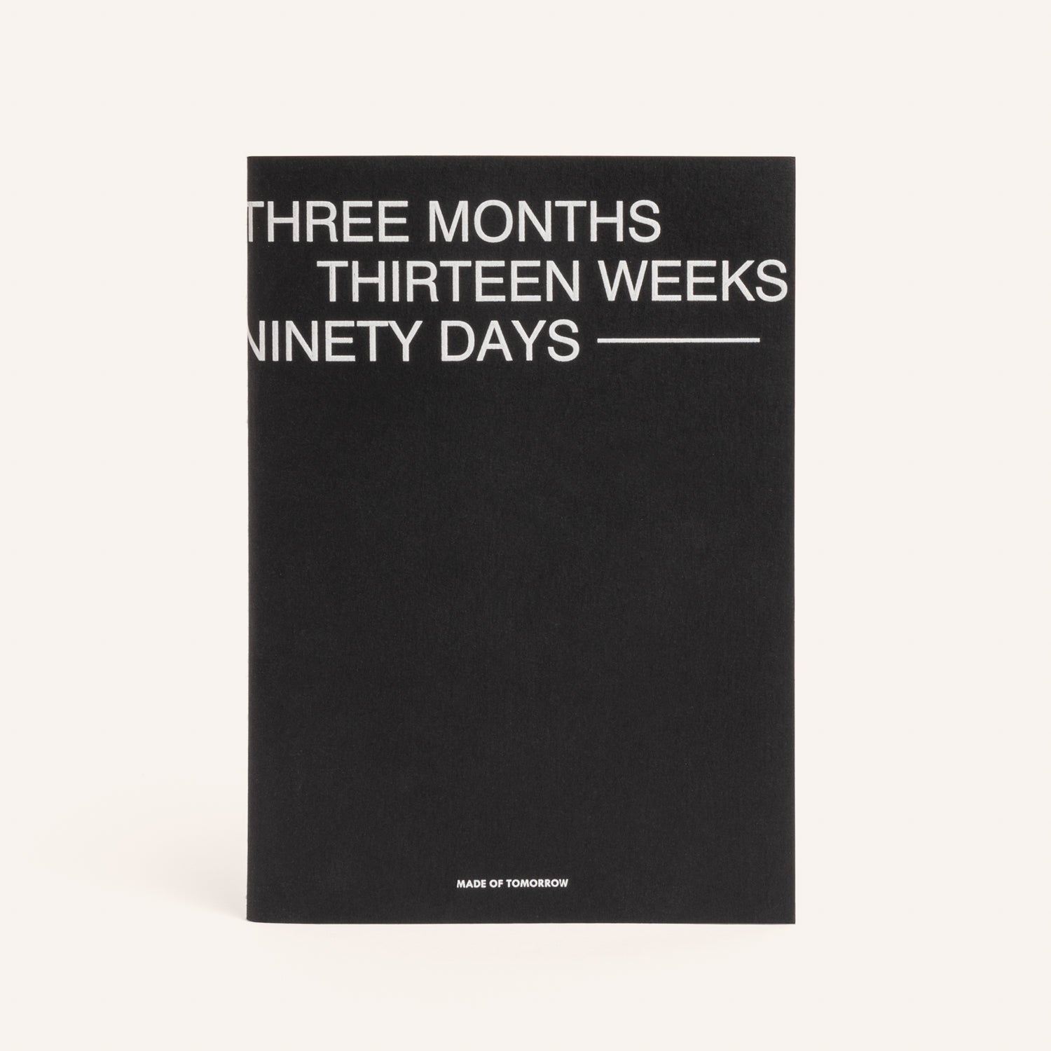 MADE OF TOMORROW // Three Monthly Planner EBONY