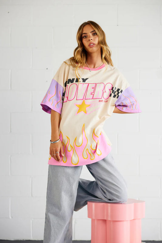 ONLY LOVERS LEFT // Moto Tee CREAM