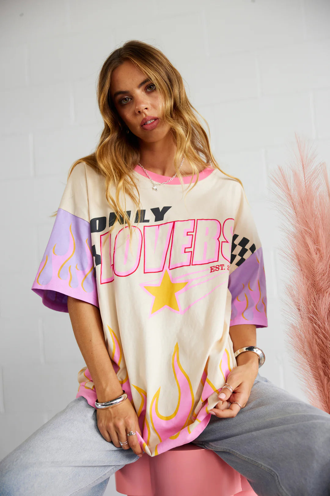 ONLY LOVERS LEFT // Moto Tee CREAM