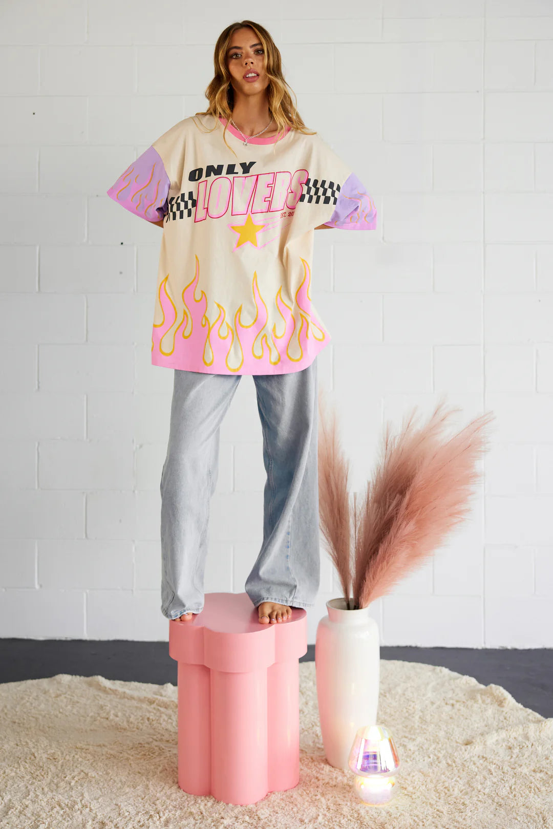 ONLY LOVERS LEFT // Moto Tee CREAM