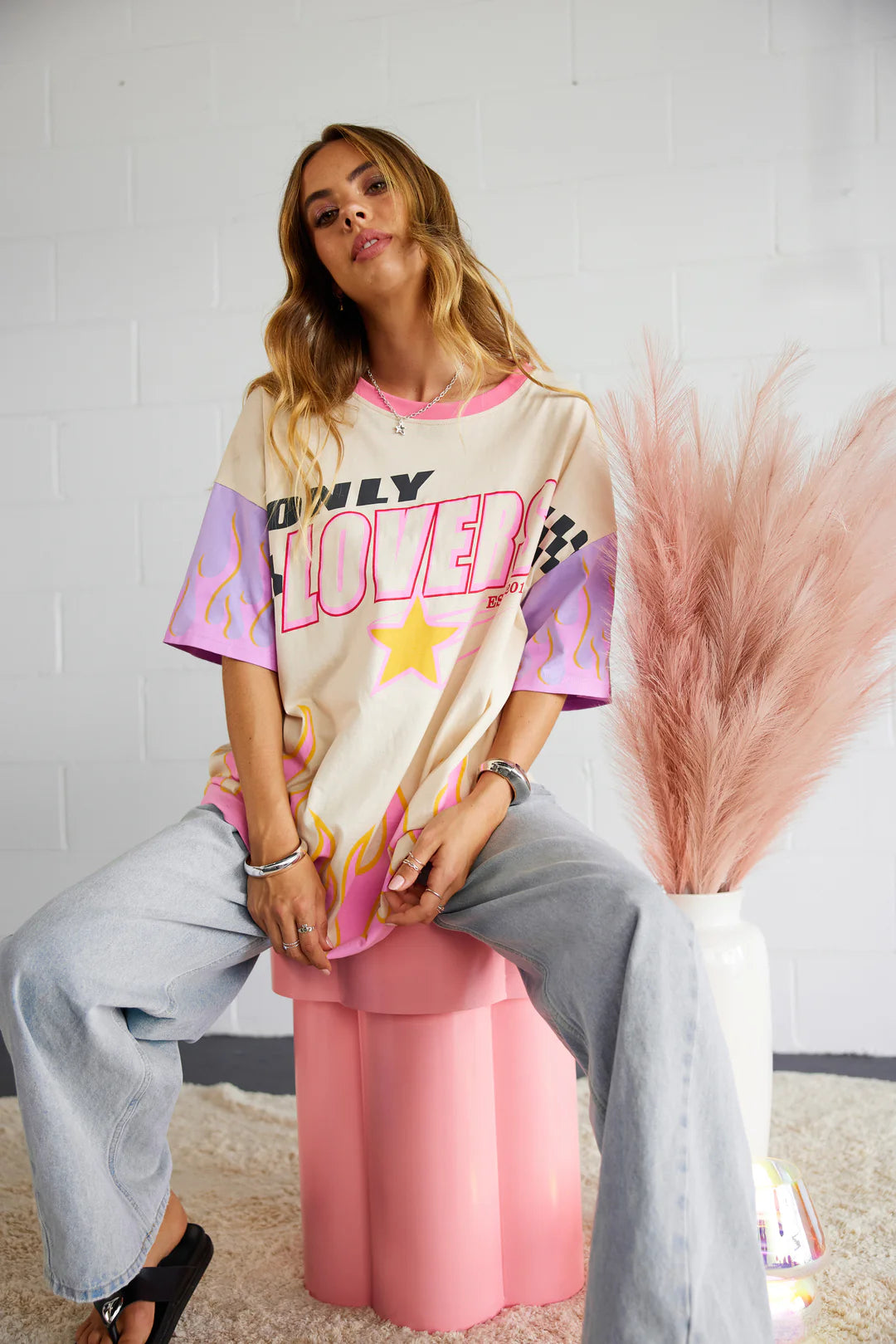 ONLY LOVERS LEFT // Moto Tee CREAM