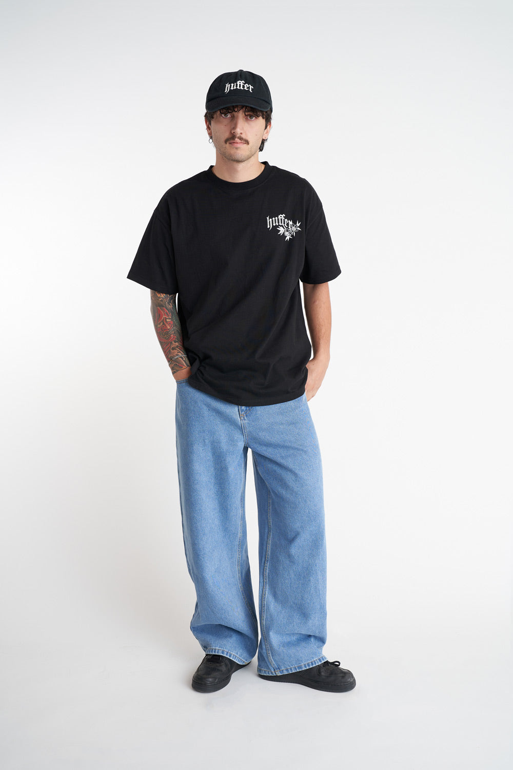 HUFFER // Block Tee SNAKED BLACK