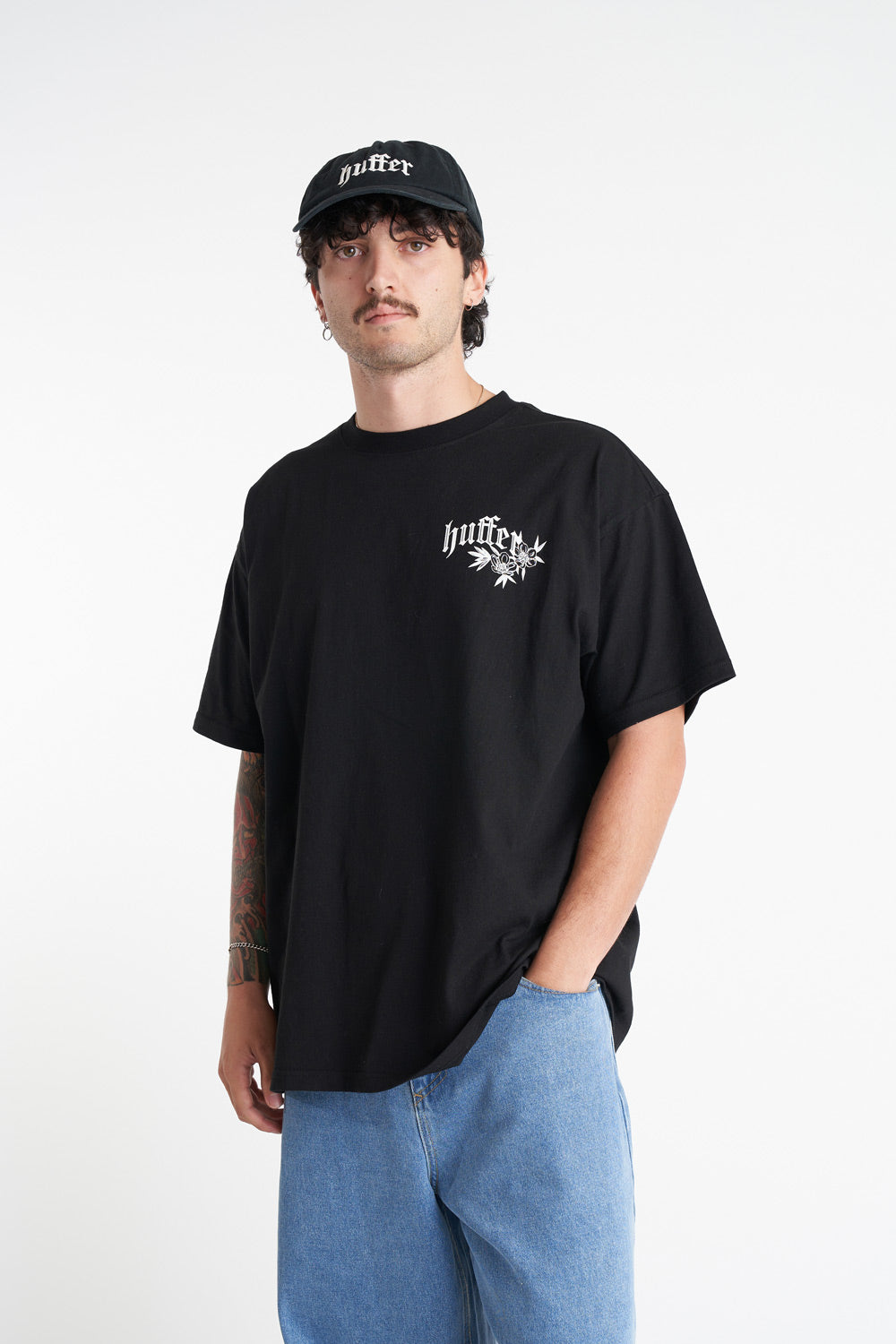 HUFFER // Block Tee SNAKED BLACK