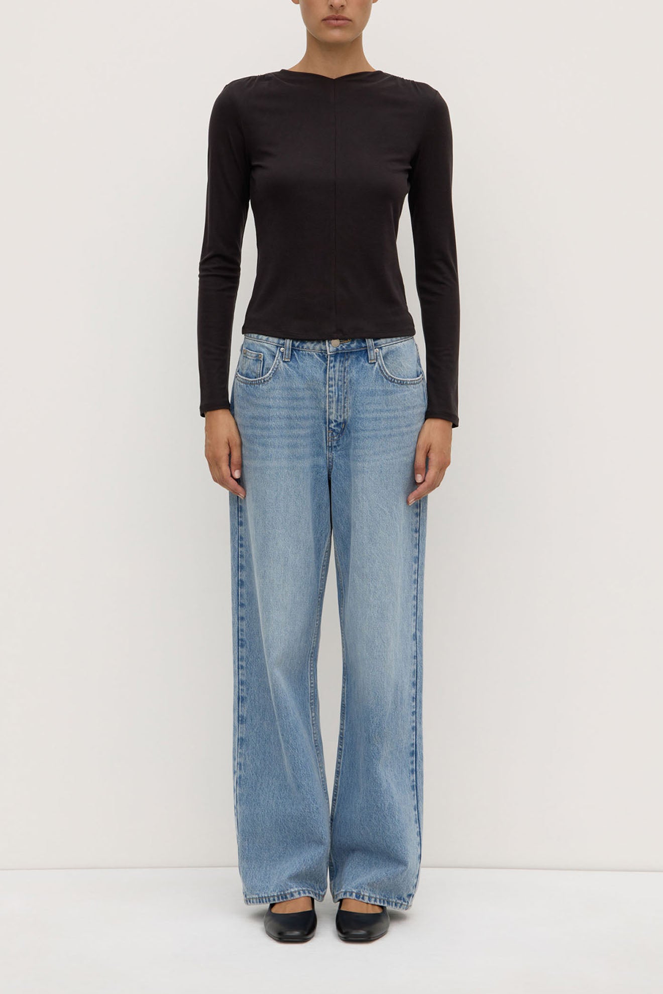 ASSEMBLY LABEL // Margot Jersey LS Top BLACK