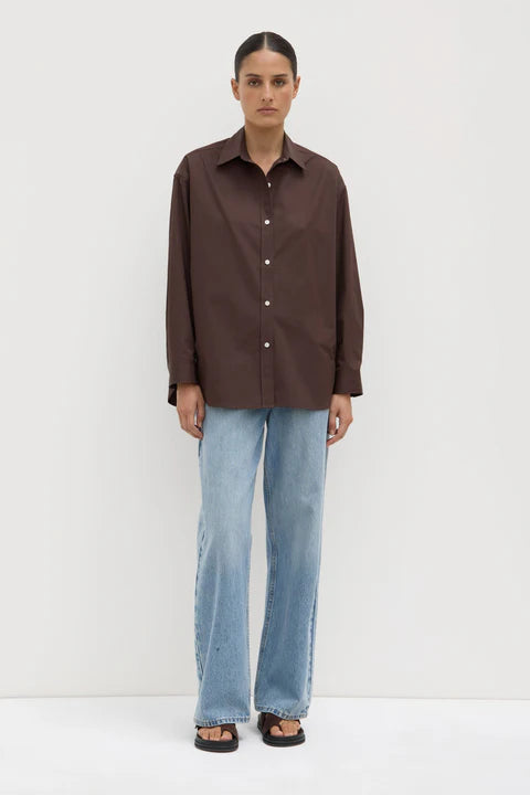 ASSEMBLY LABEL // Marigold Poplin LS Shirt GANACHE