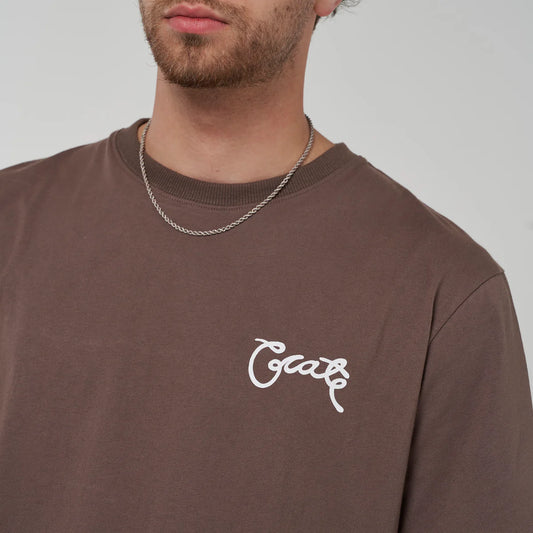 CRATE // Scripted Box Fit Tee CHIA