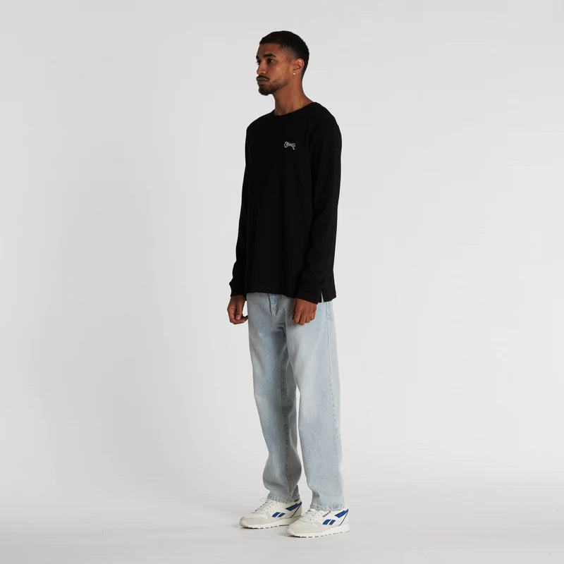 CRATE // Waffle Crew Knit BLACK