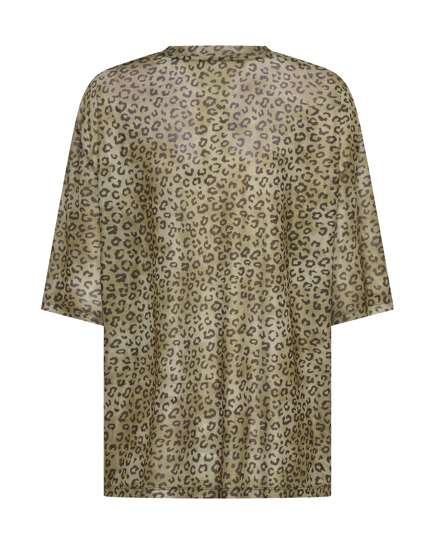 ONE TEASPOON // Mesh Striped OS Kobe Tee KHAKI CHEETAH