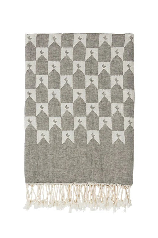 KAREN WALKER // Monogram Turkish Towel DARK OLIVE