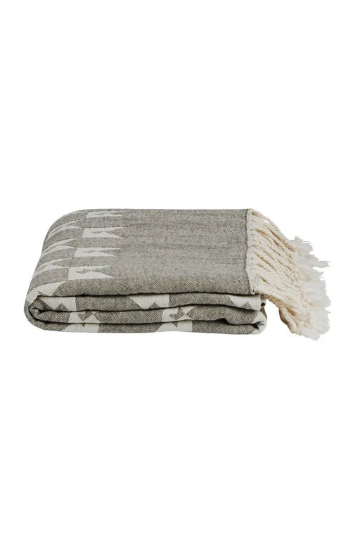 KAREN WALKER // Monogram Turkish Towel DARK OLIVE
