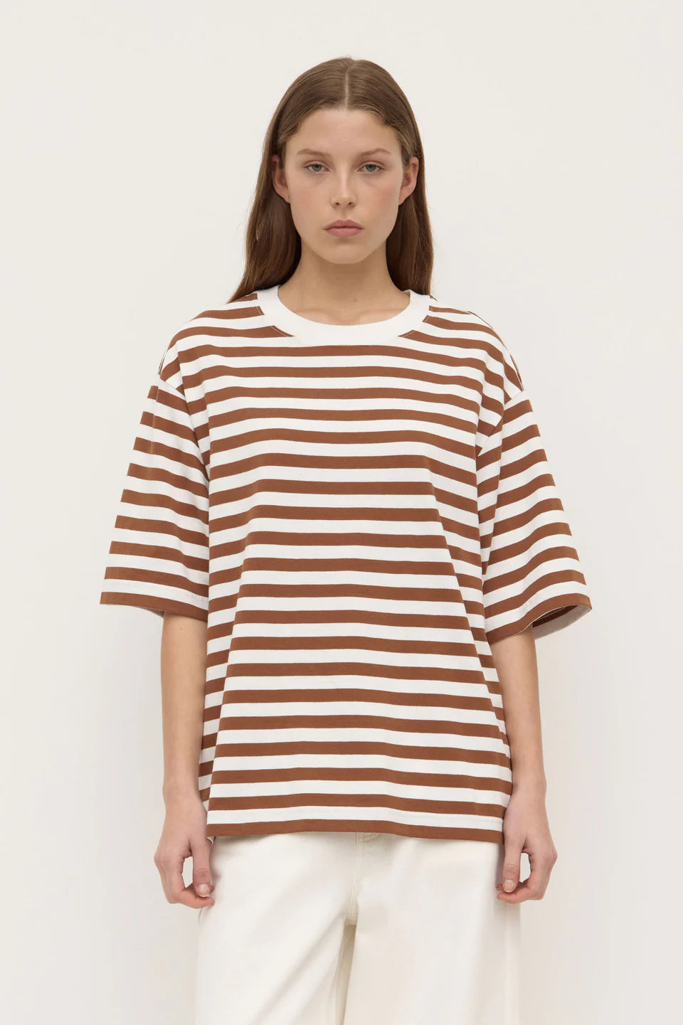 ASSEMBLY LABEL // Monte Stripe Tee EARTH WHITE
