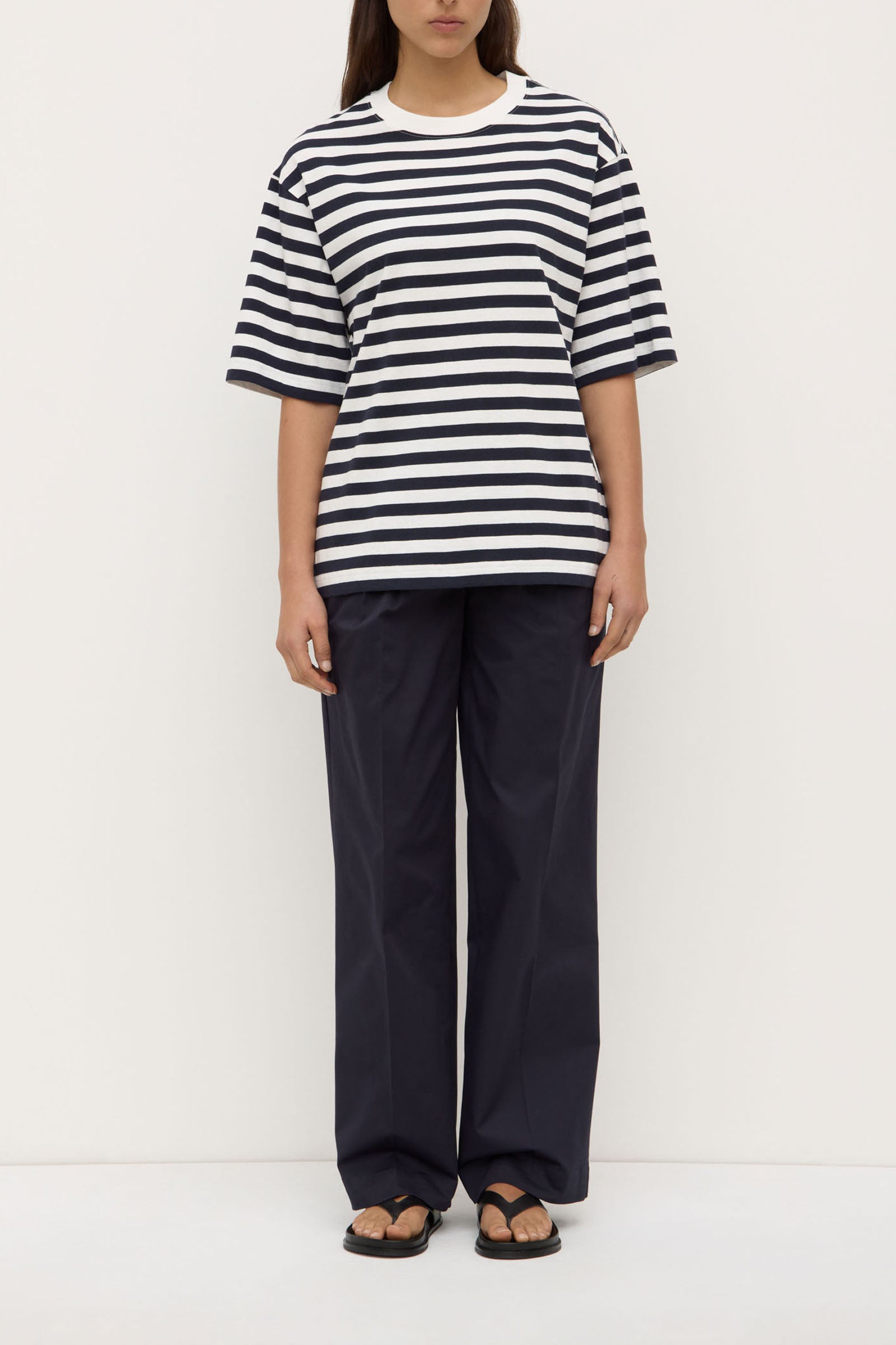 ASSEMBLY LABEL // Monte Stripe Tee TRUE NAVY