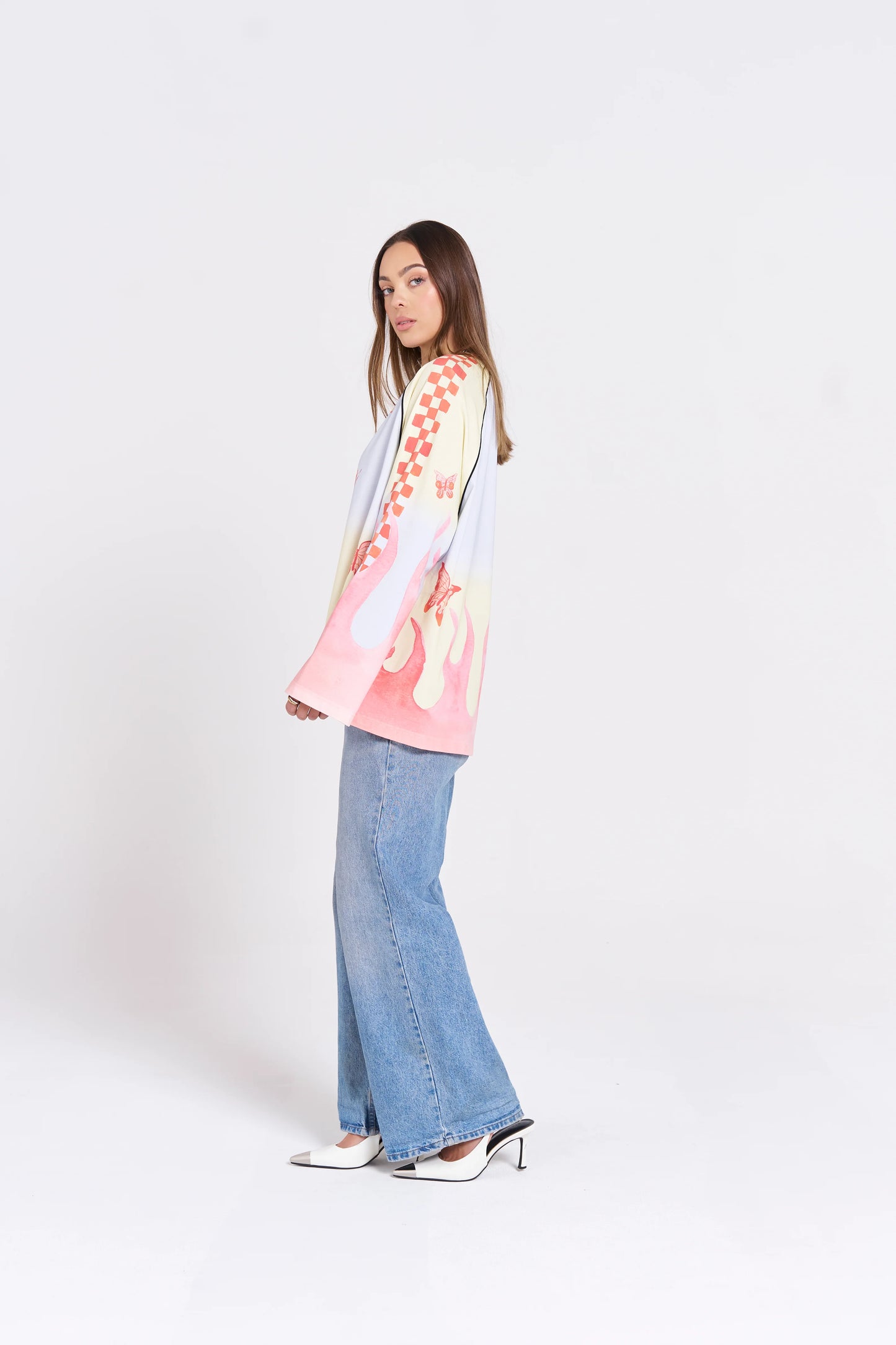 MAKU // Moto Long Sleeve Tee FIERY PINK